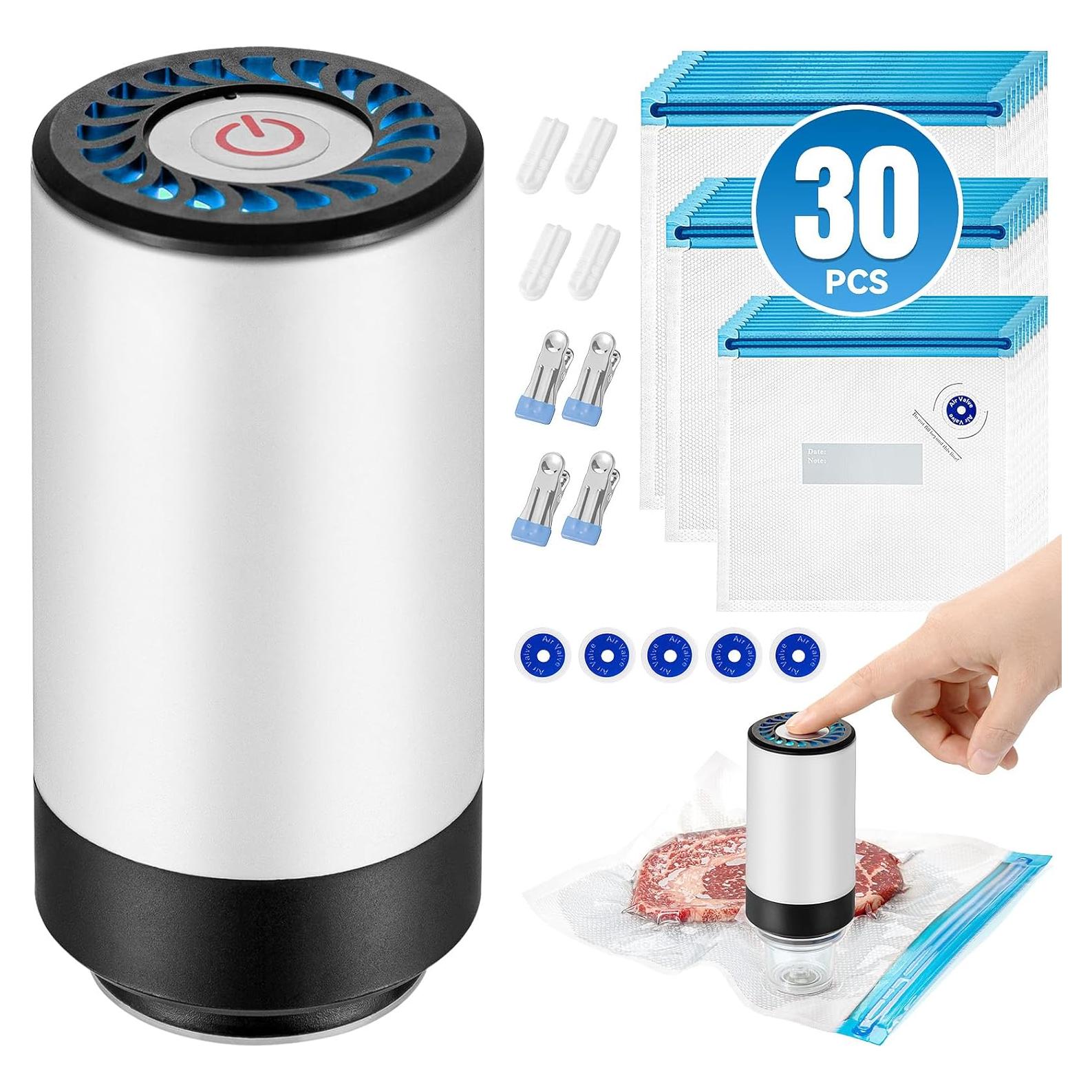 Sellador de Vacío de Mano Billty VSH01 + 30 Bolsas Sous Vide