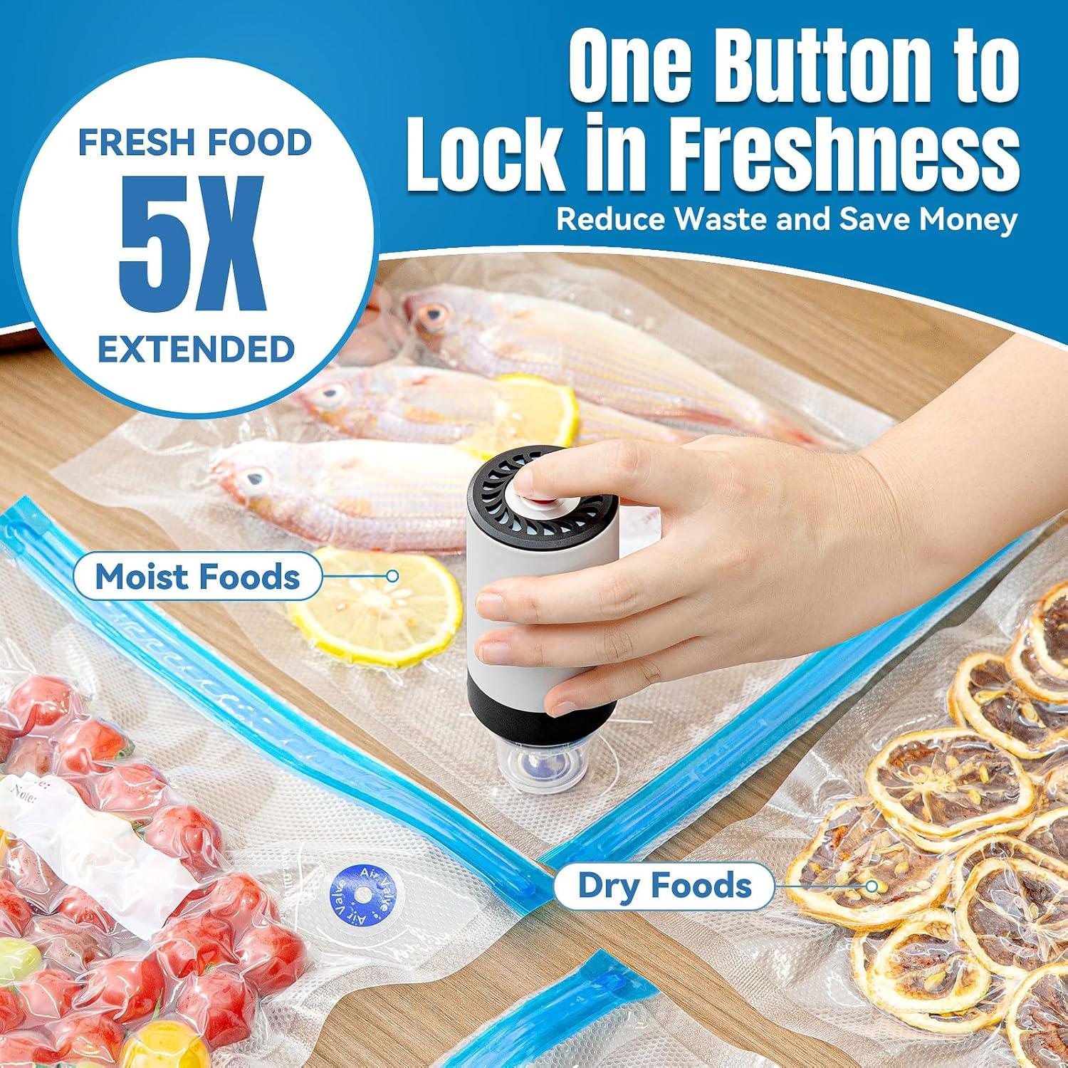 Sellador de Vacío de Mano Billty VSH01 + 30 Bolsas Sous Vide