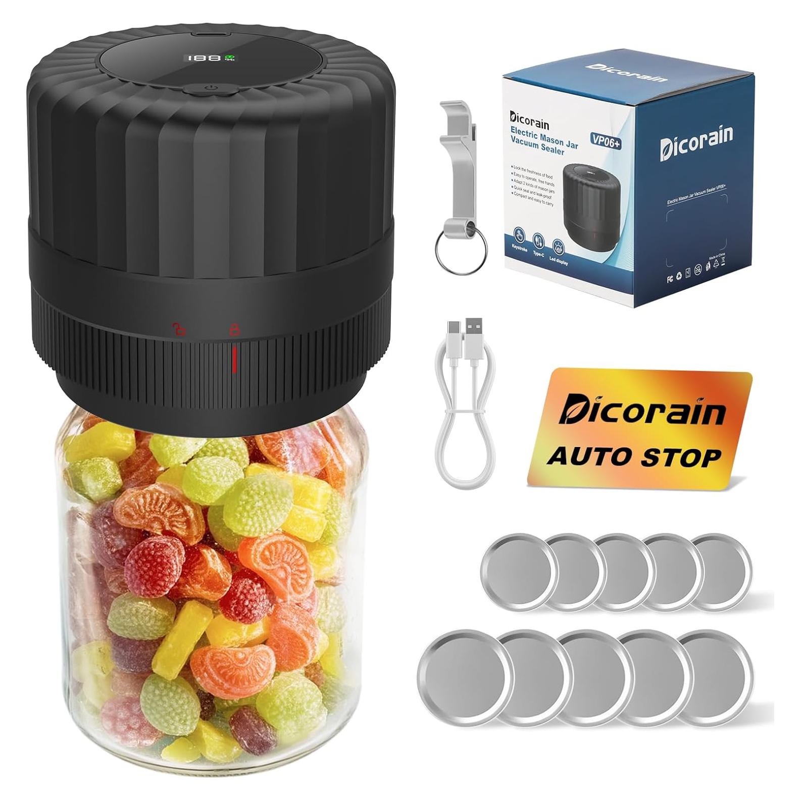 Sellador al vacío eléctrico Dicorain VP06+ para frascos