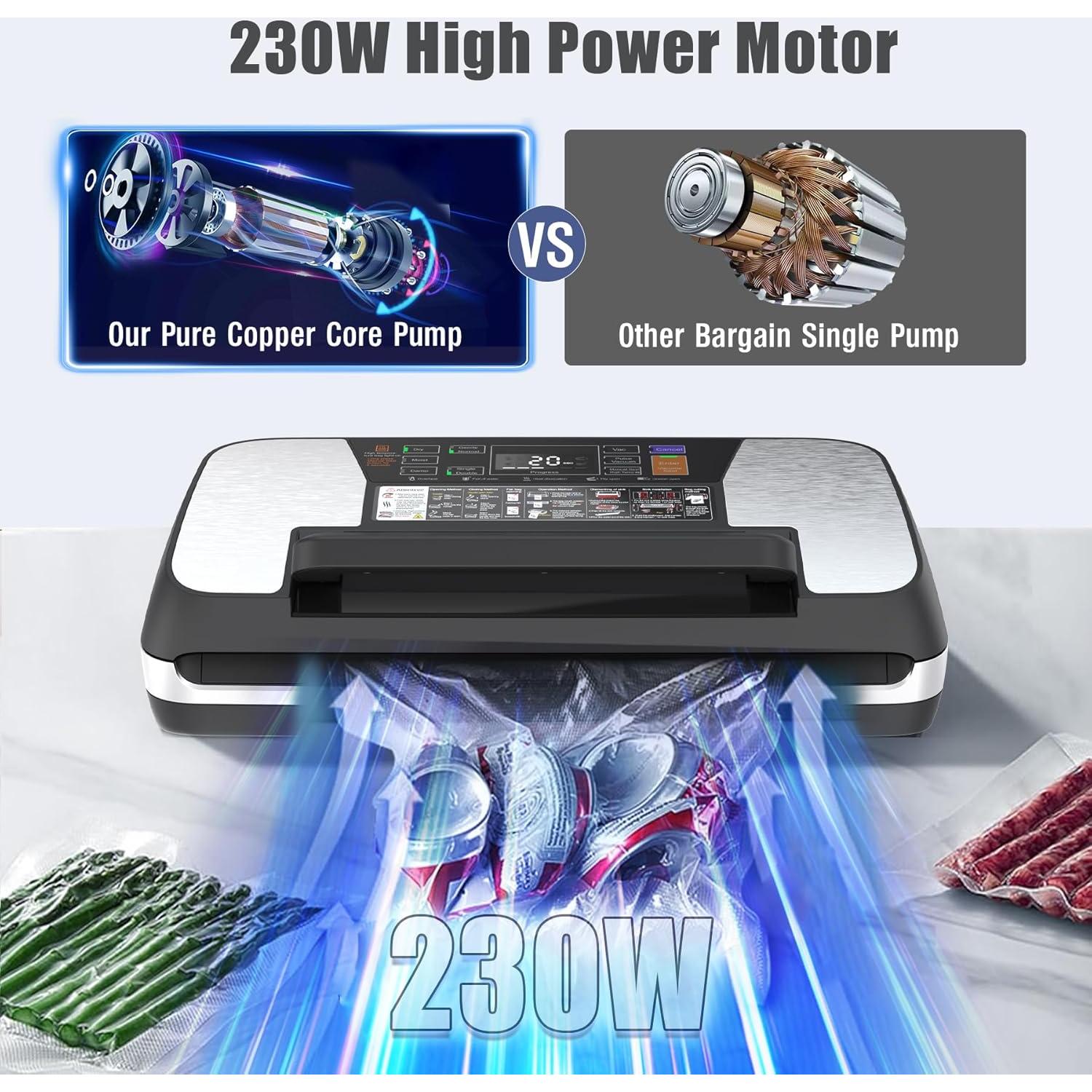 Sellador al vacío OidoZac 230W con 12 funciones y bolsas