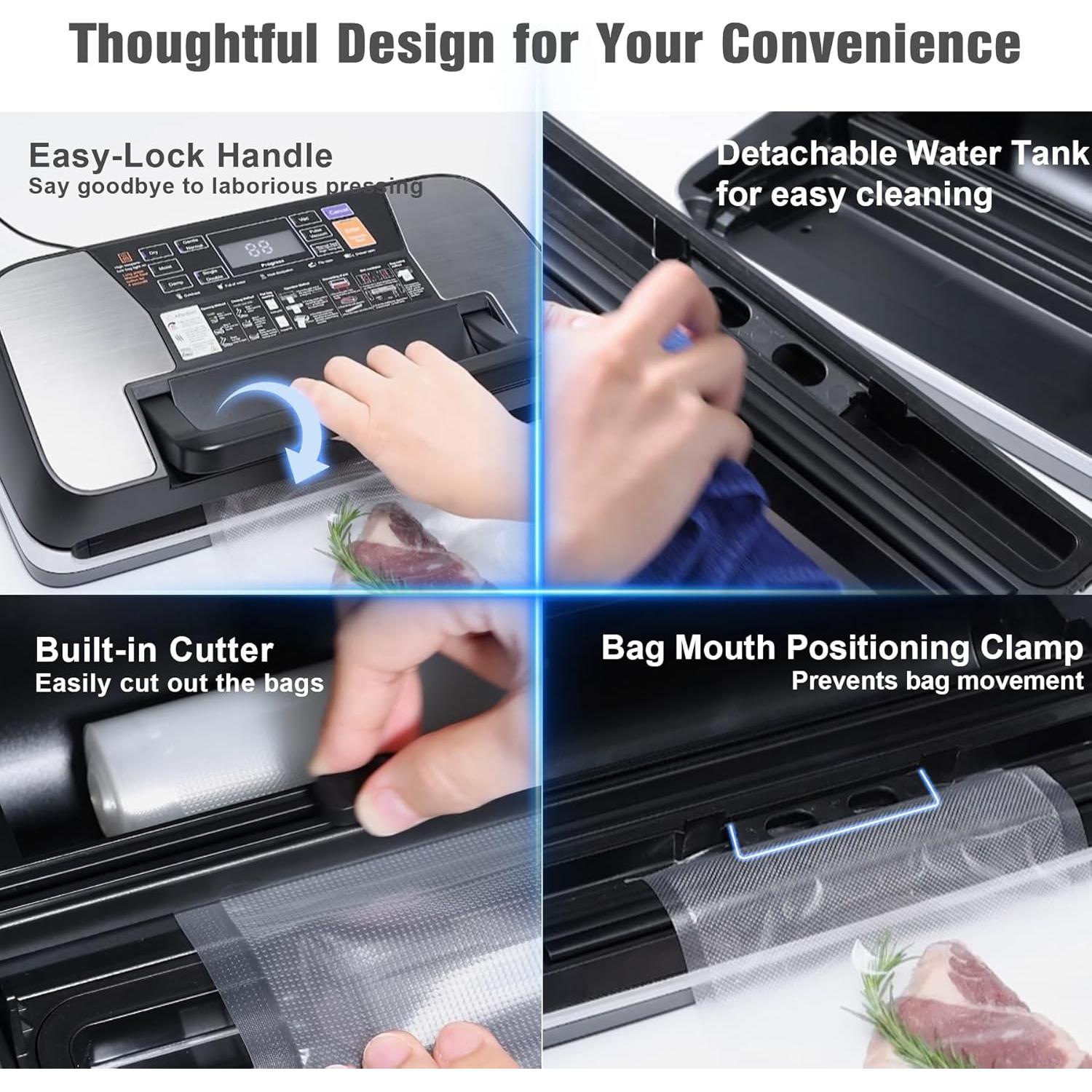 Sellador al vacío OidoZac 230W con 12 funciones y bolsas