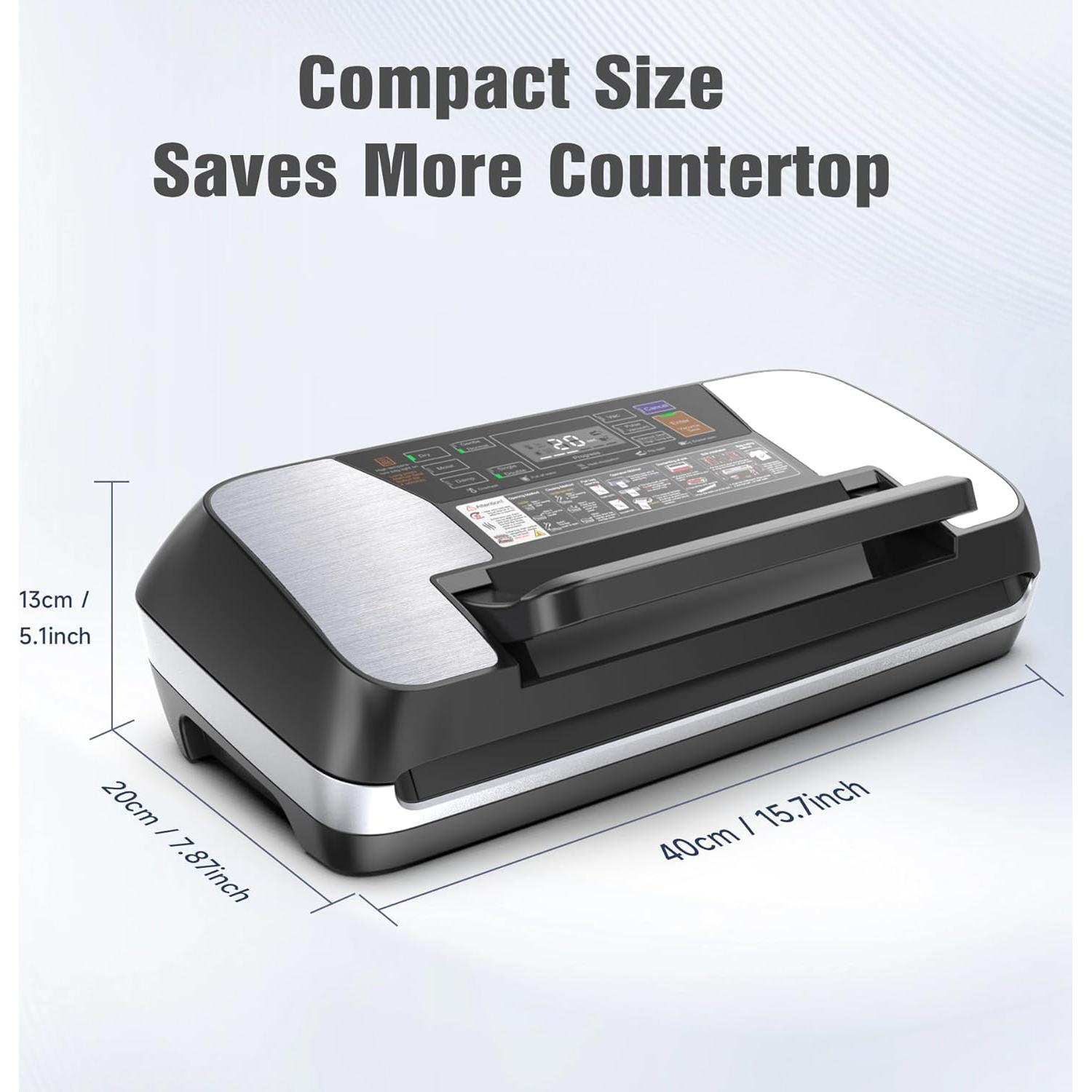 Sellador al vacío OidoZac 230W con 12 funciones y bolsas