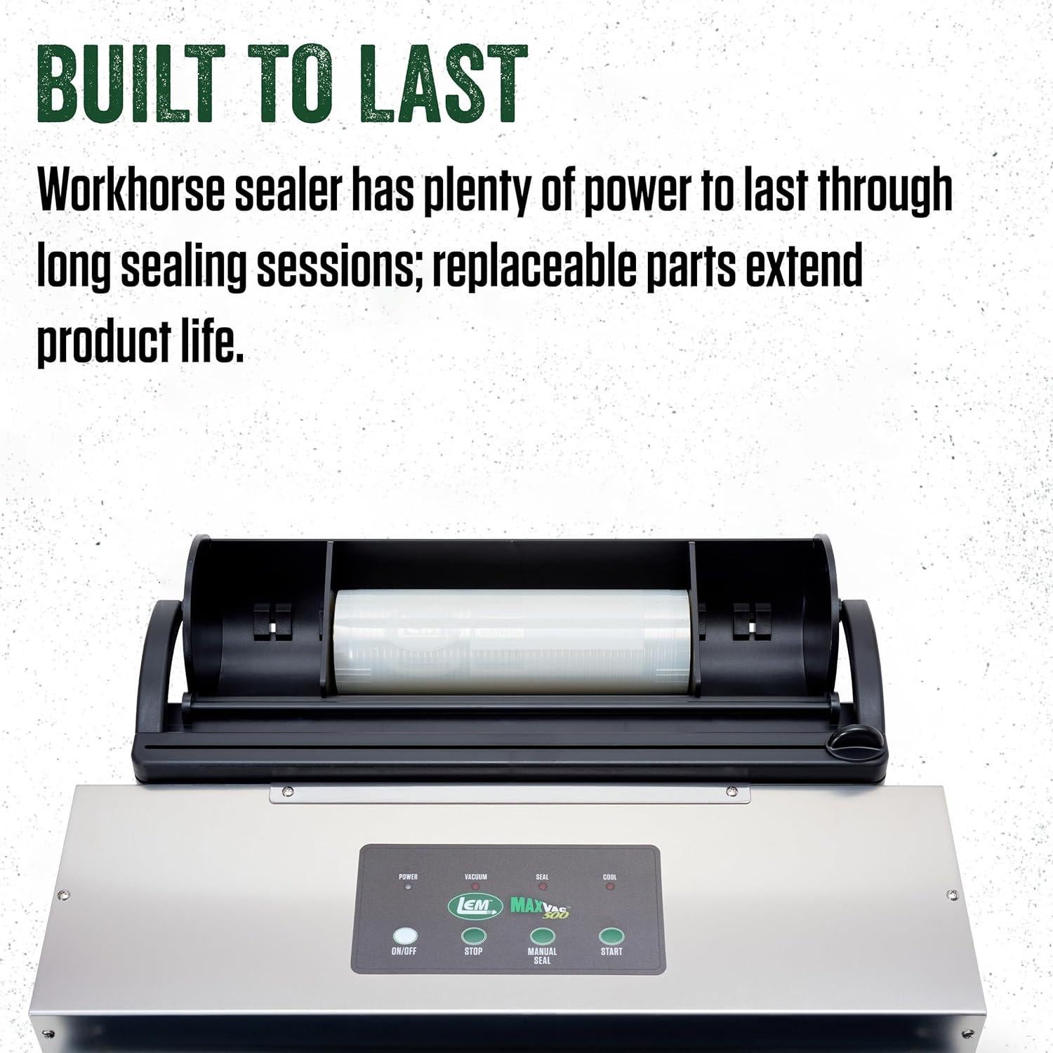 Sellador al Vacío LEM MaxVac 500 Automático 462W Plata