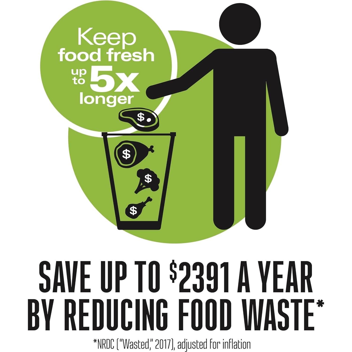 Máquina de Sellado al Vacío Weston 100W, 27.94 cm, Negra