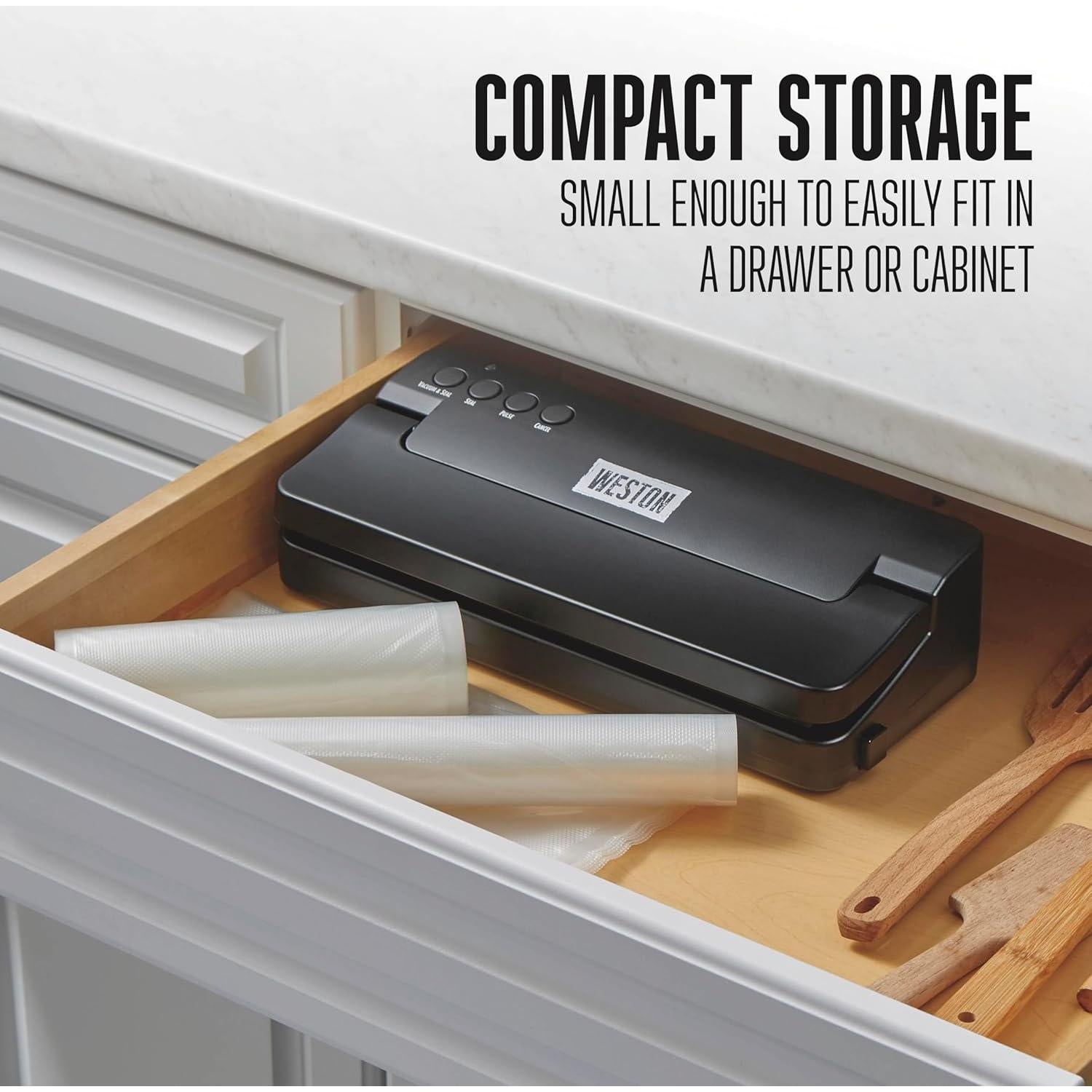 Máquina de Sellado al Vacío Weston 100W, 27.94 cm, Negra