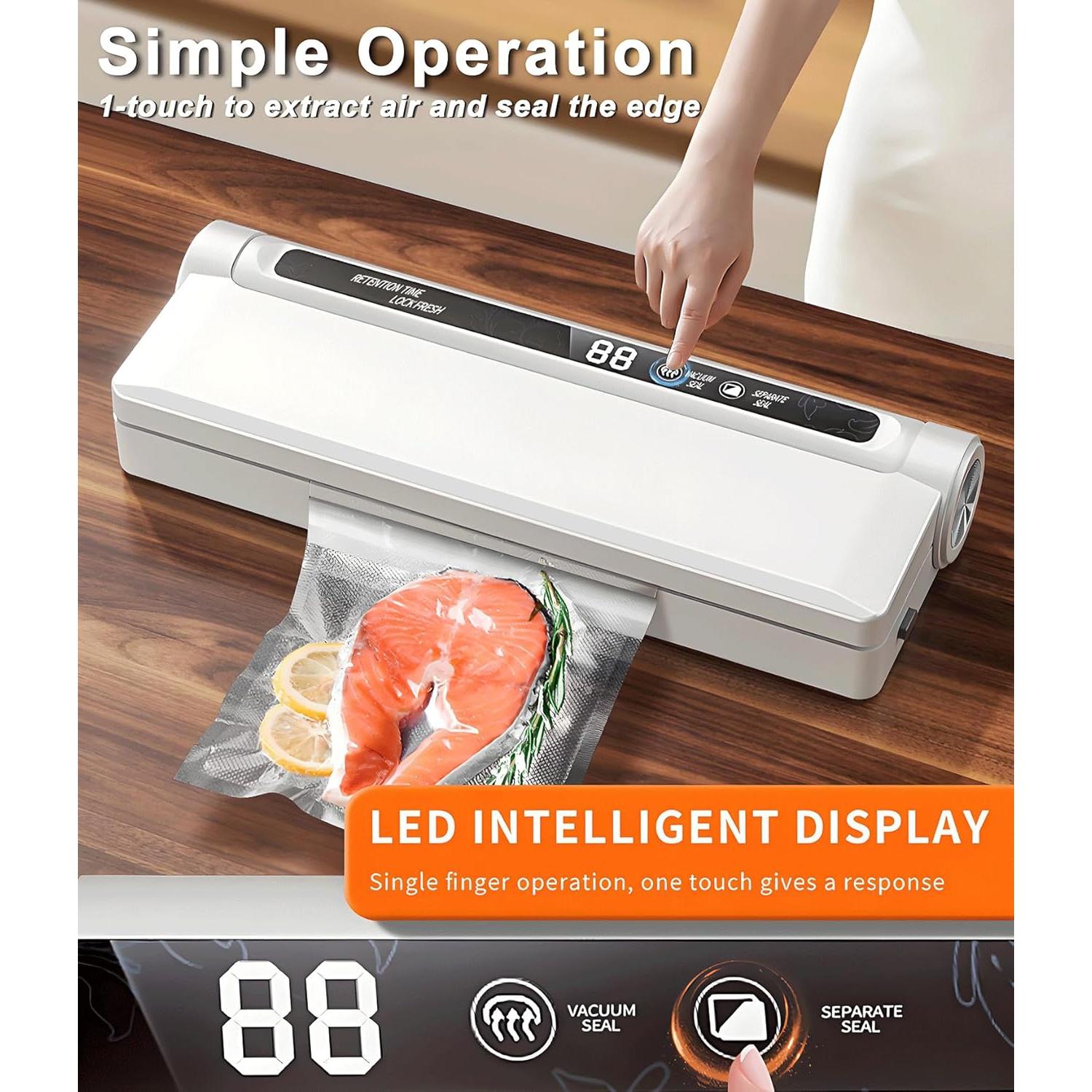 Sellador al vacío automático TETEOLALA 210mm con 40 bolsas