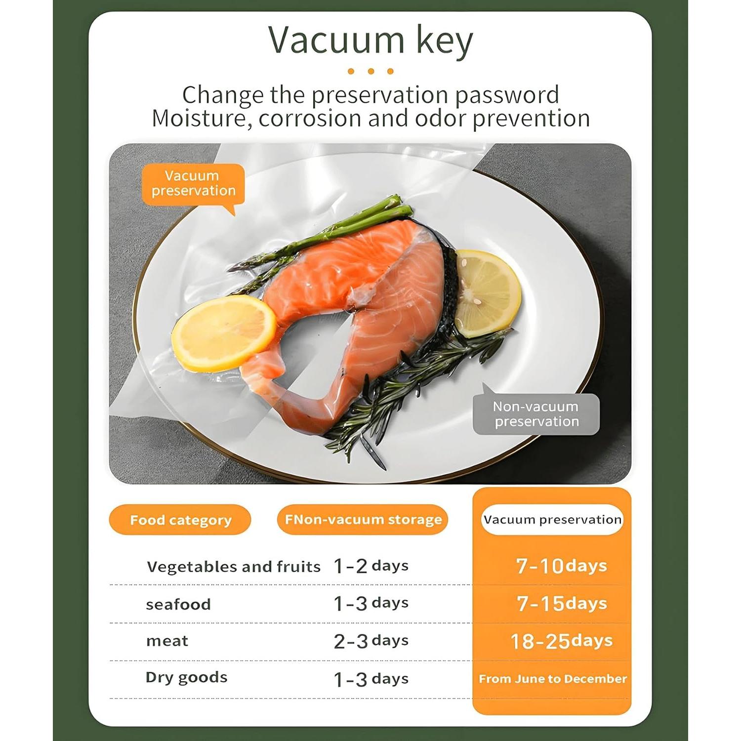 Sellador al vacío automático TETEOLALA 210mm con 40 bolsas