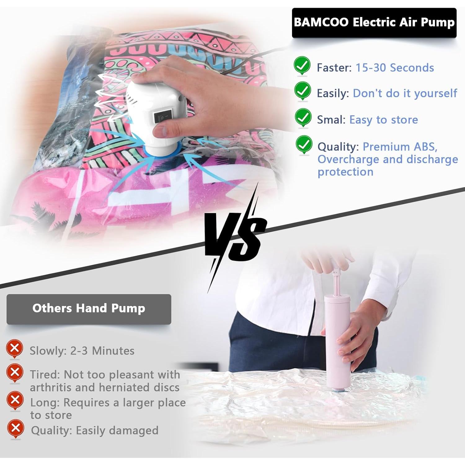 Bomba Eléctrica Portátil BAMCOO para Bolsas al Vacío