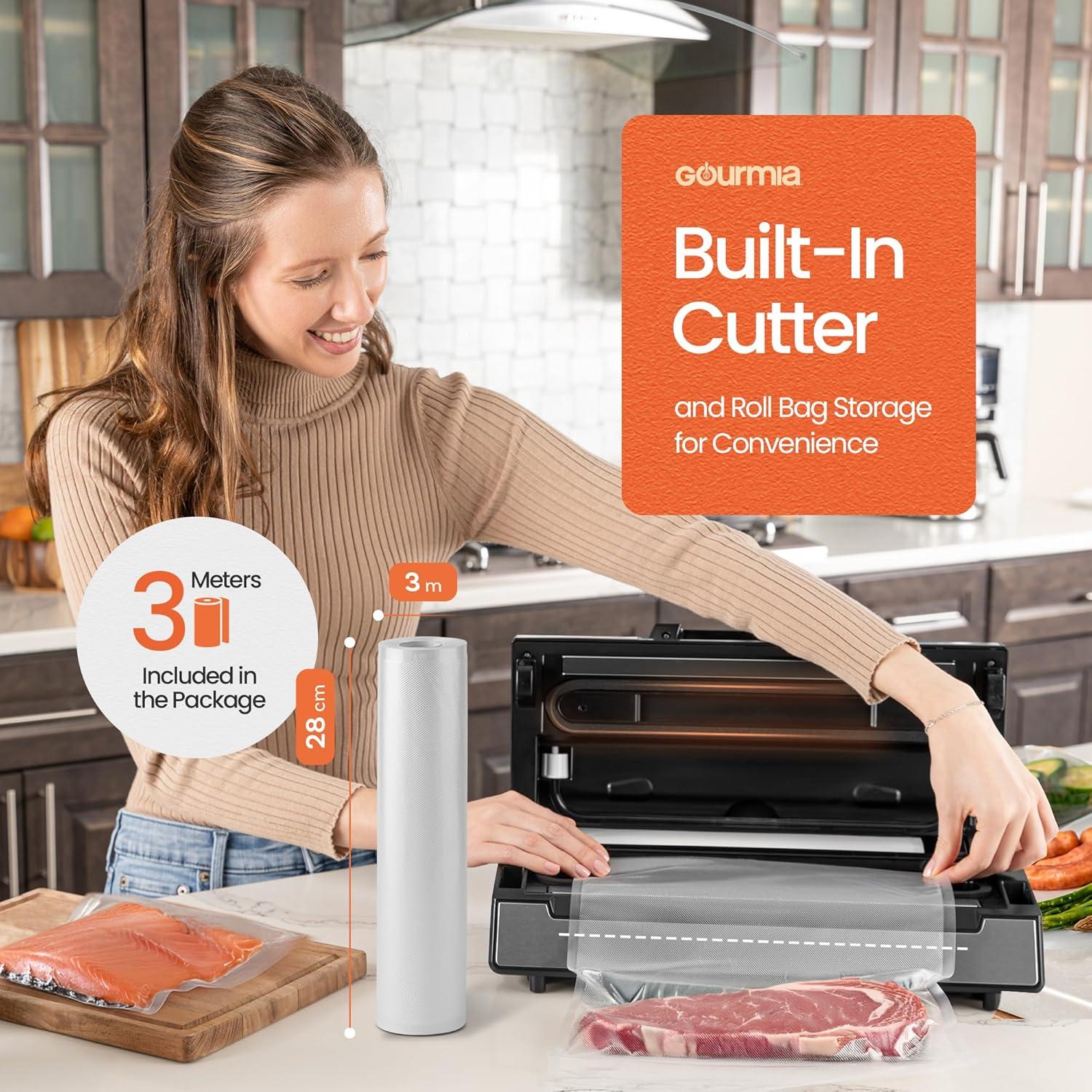 Máquina Selladora al Vacío Gourmia GVS1415 15 L/min Acero Inoxidable