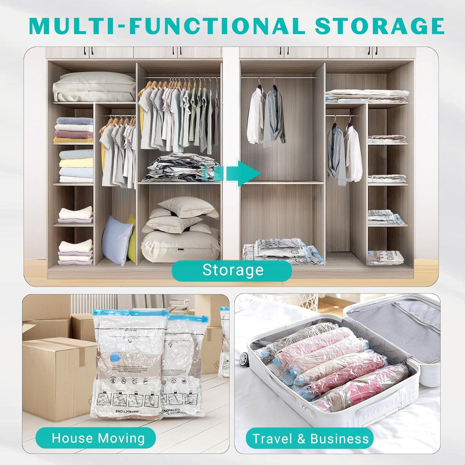 Paquete 15 Bolsas Almacenamiento Vacío ZOESTORAGE 1,15 kg