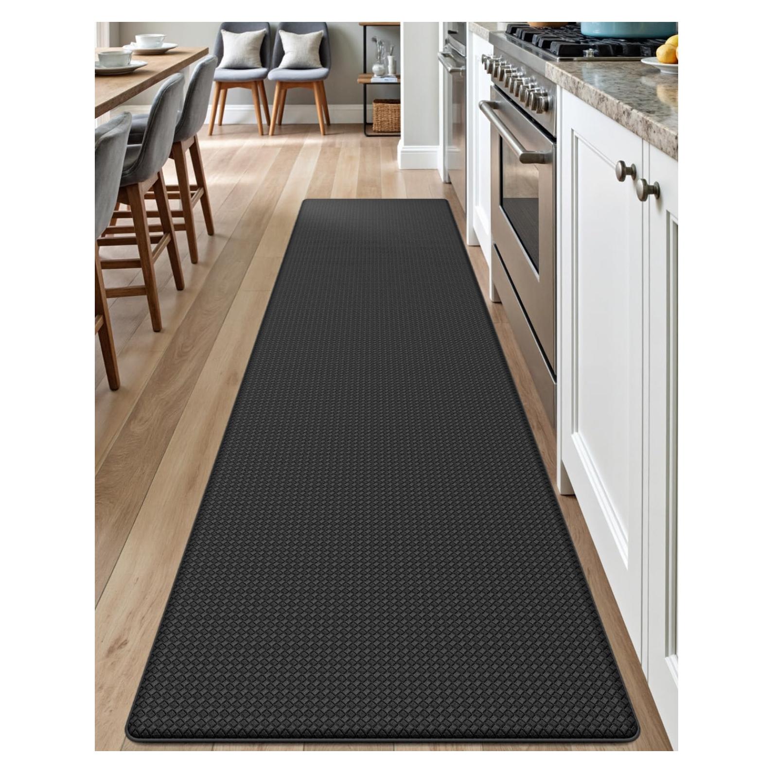 Mats de Cocina DEXI Antifatiga Acolchados 238x58 cm Negro