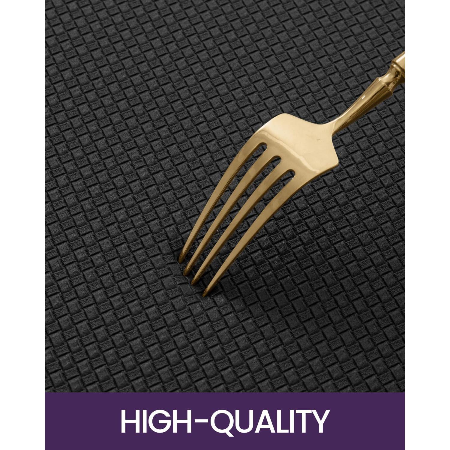 Mats de Cocina DEXI Antifatiga Acolchados 238x58 cm Negro