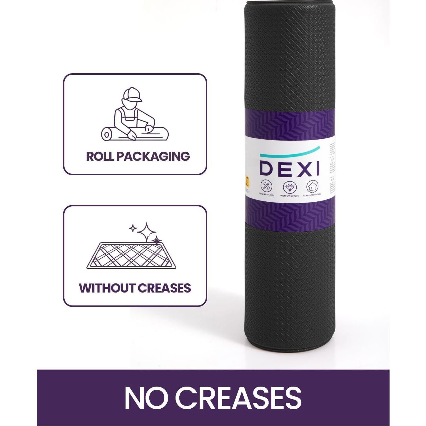 Mats de Cocina DEXI Antifatiga Acolchados 238x58 cm Negro