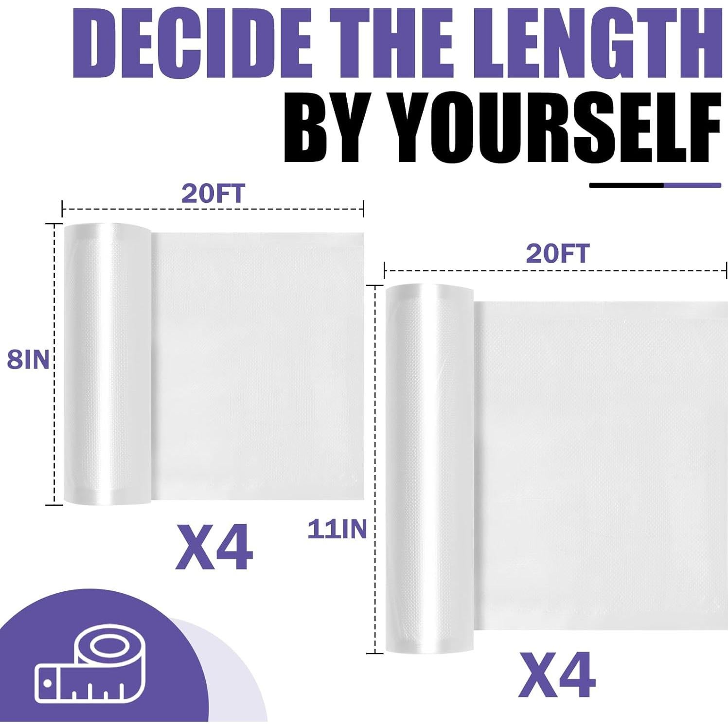 Bolsas de Sellado al Vacío CAREGY 8 Rollos 20m Grado Comercial