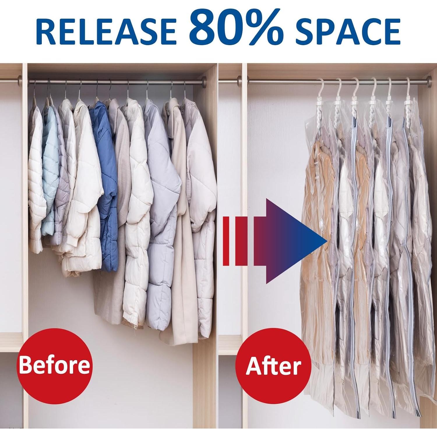 Bolsas de Almacenamiento al Vacío Colgantes VELMADE 6 Pzas 135x70 cm