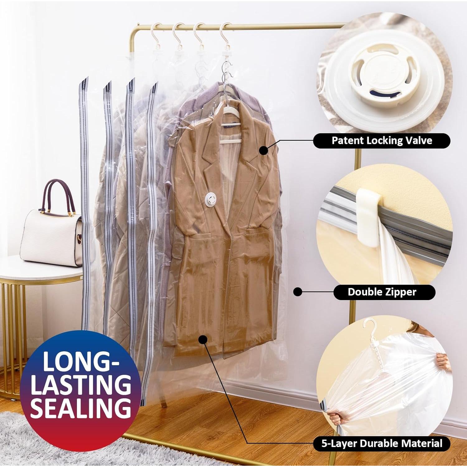 Bolsas de Almacenamiento al Vacío Colgantes VELMADE 6 Pzas 135x70 cm