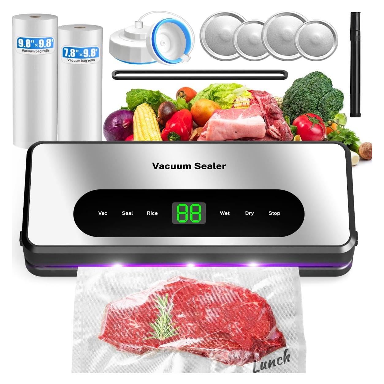 Máquina de Sellado al Vacío LACRTOPE con Luz UV-C y Kit