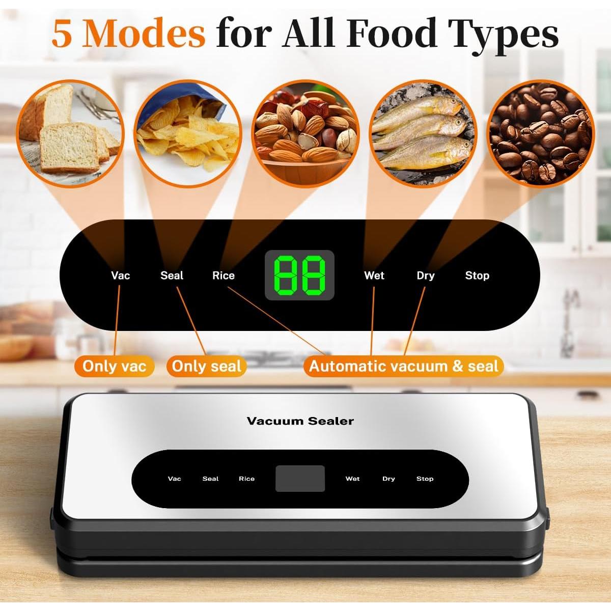 Máquina de Sellado al Vacío LACRTOPE con Luz UV-C y Kit