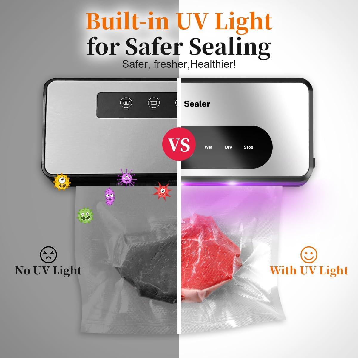 Máquina de Sellado al Vacío LACRTOPE con Luz UV-C y Kit