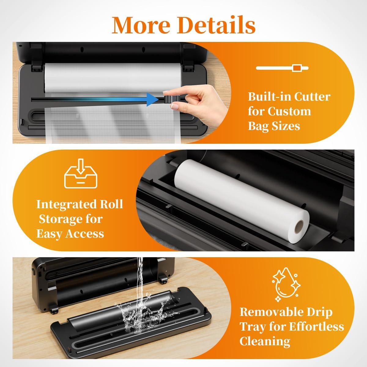 Máquina de Sellado al Vacío LACRTOPE con Luz UV-C y Kit