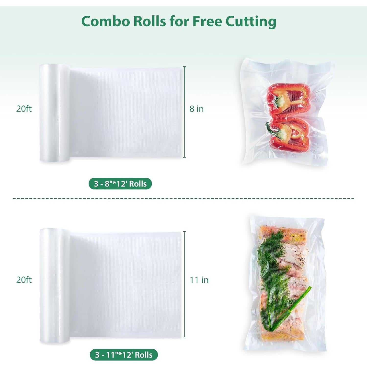 Rollos de Bolsas de Sellado al Vacío Beelicious Pro 6 Pzs