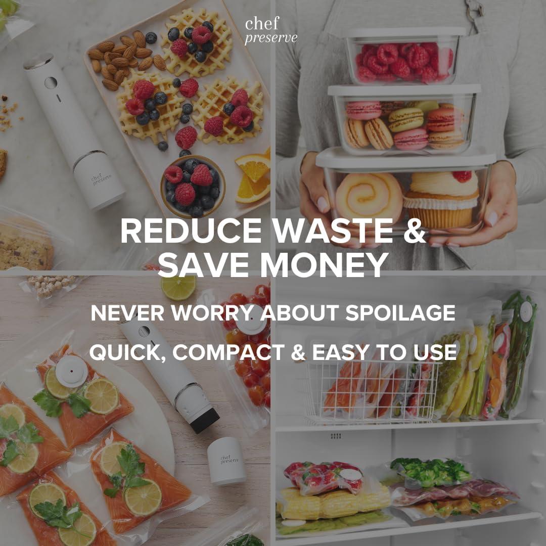 Set de 3 Contenedores de Vacío de Vidrio Chef Preserve