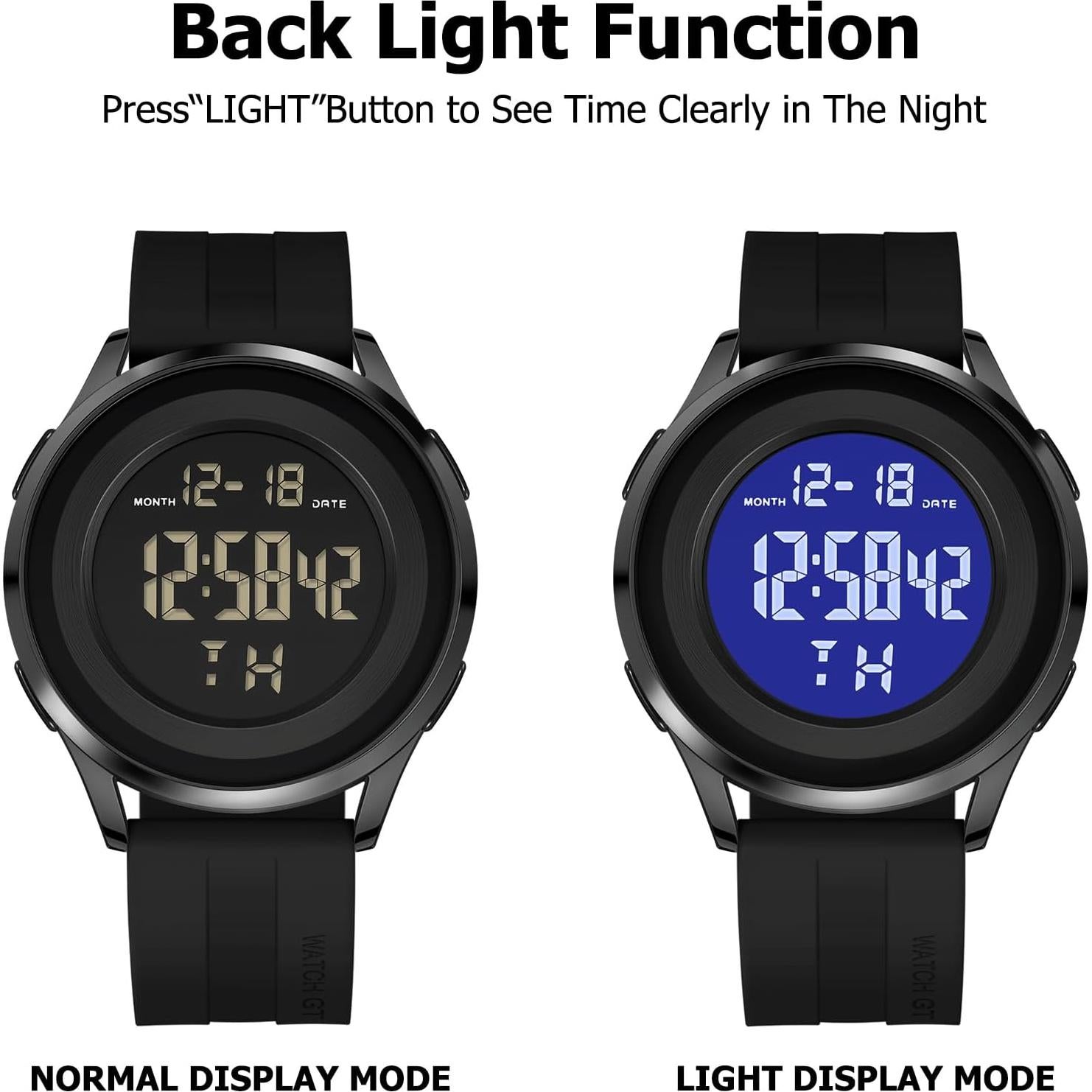 Reloj Militar Digital Impermeable COSSINIGE CG-8901 Negro