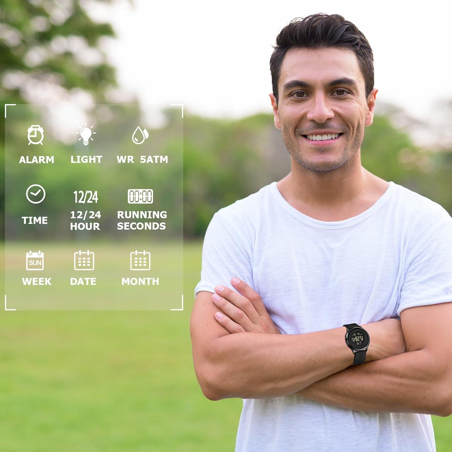 Reloj Militar Digital Impermeable COSSINIGE CG-8901 Negro