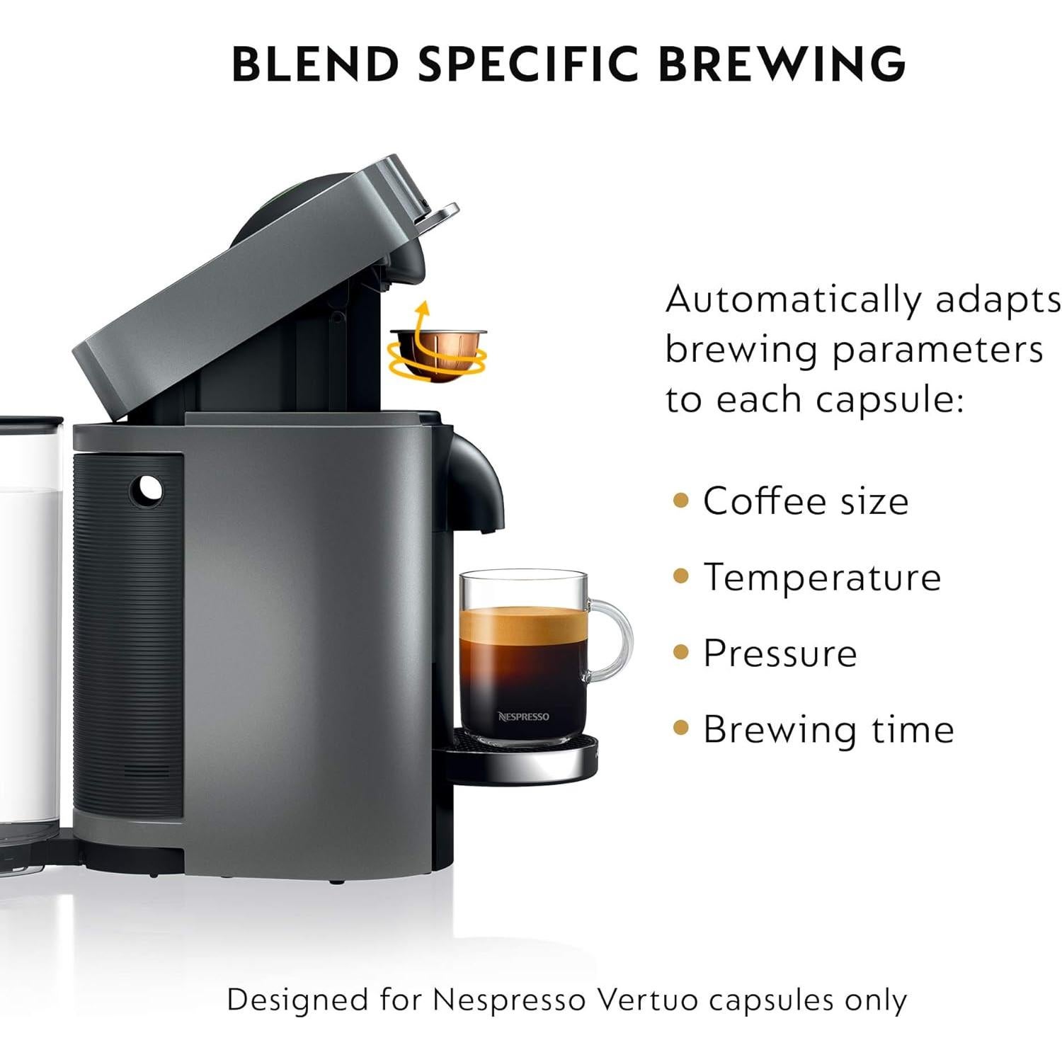 Cafetera Espresso Nespresso VertuoPlus De'Longhi Titan 1.18L