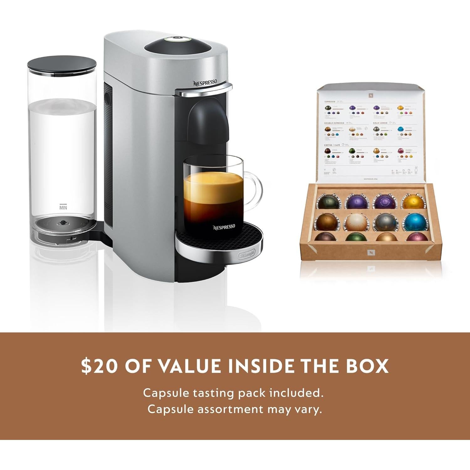 Cafetera Espresso Nespresso VertuoPlus De'Longhi Titan 1.18L