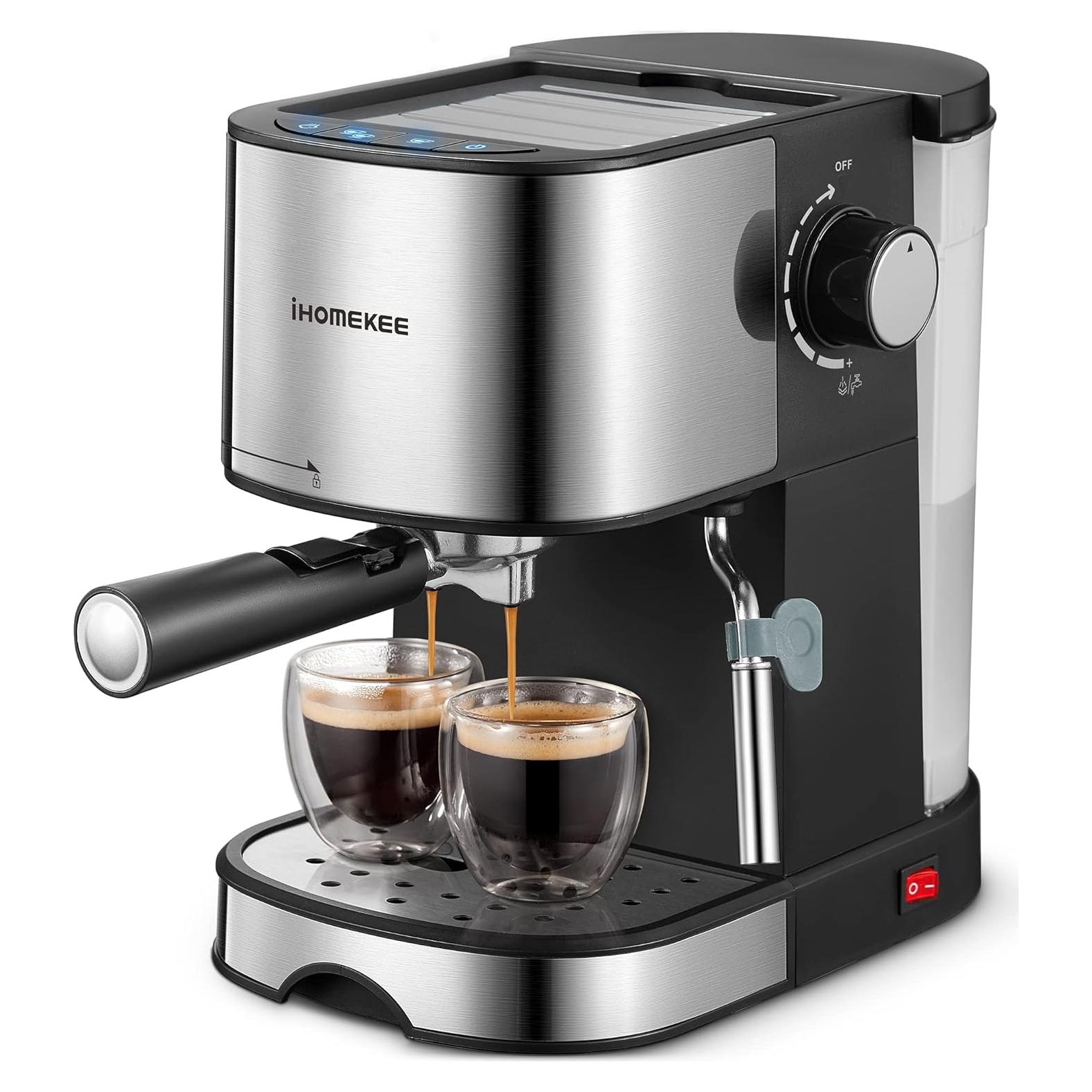 Máquina de Espresso Ihomekee CM6826T 15 Bar Semiautomática