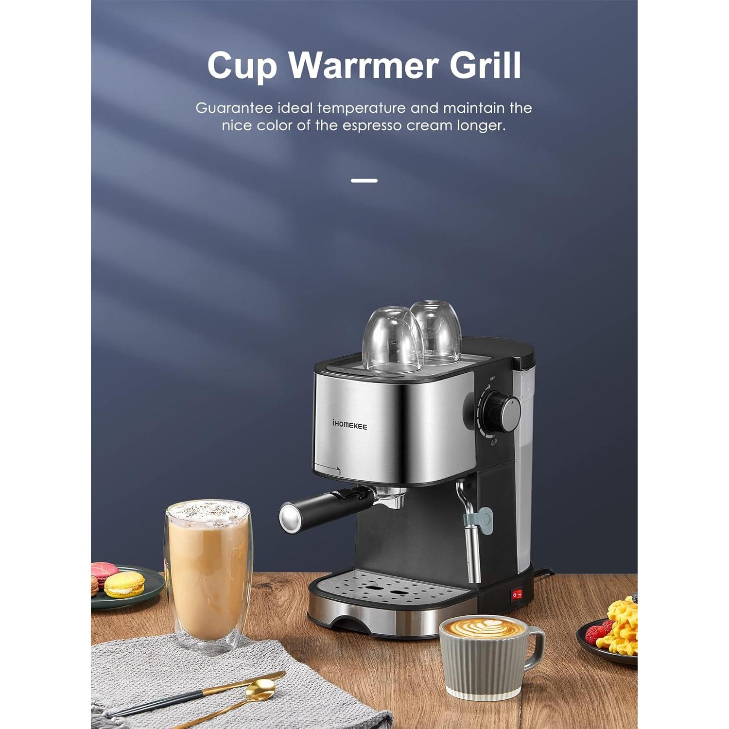 Máquina de Espresso Ihomekee CM6826T 15 Bar Semiautomática