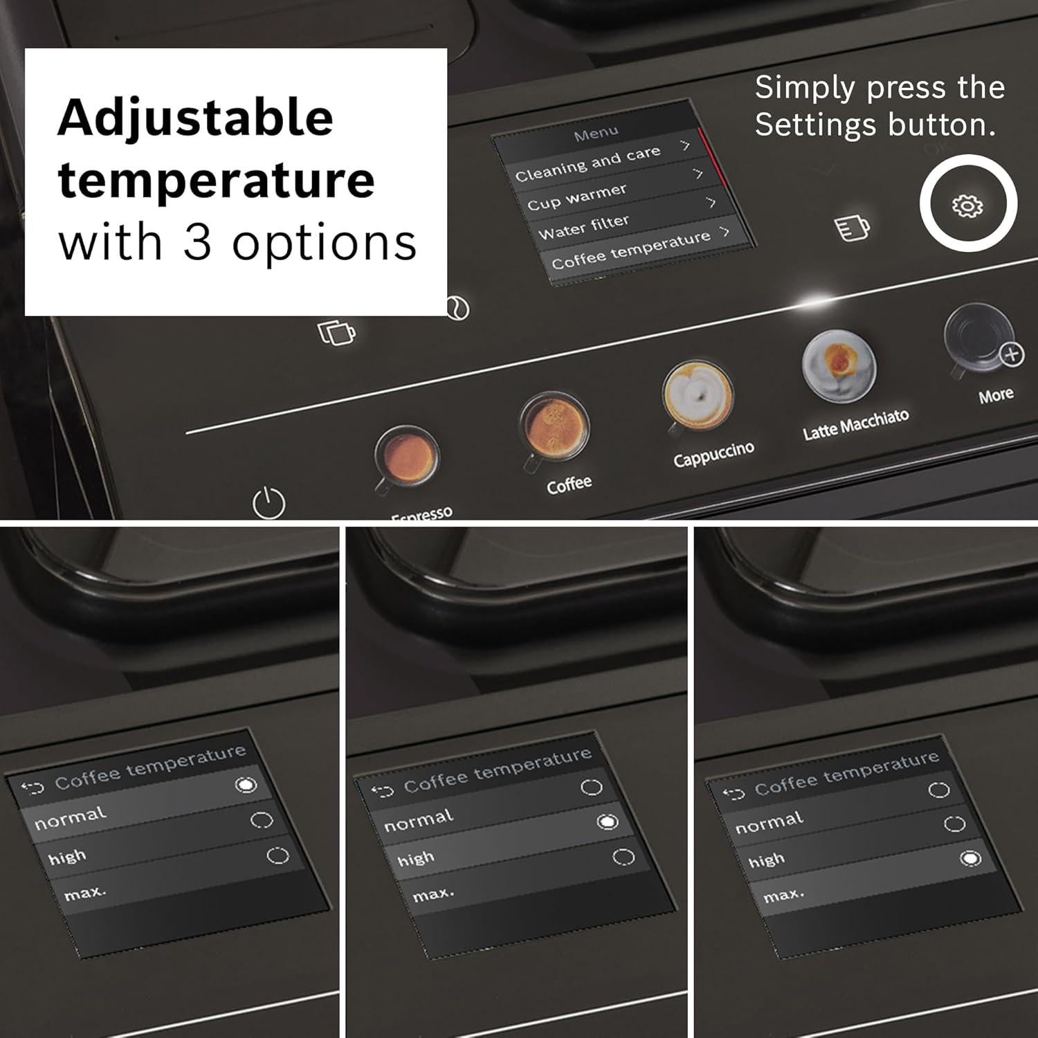 Máquina de Espresso Automática Bosch 500 Series VeroCafe - 9 Bebidas, Negro
