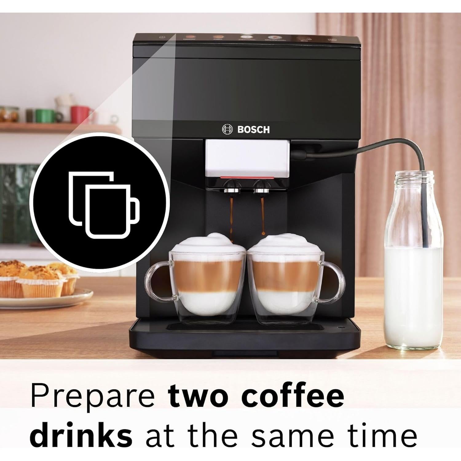 Máquina de Espresso Automática Bosch 500 Series VeroCafe - 9 Bebidas, Negro