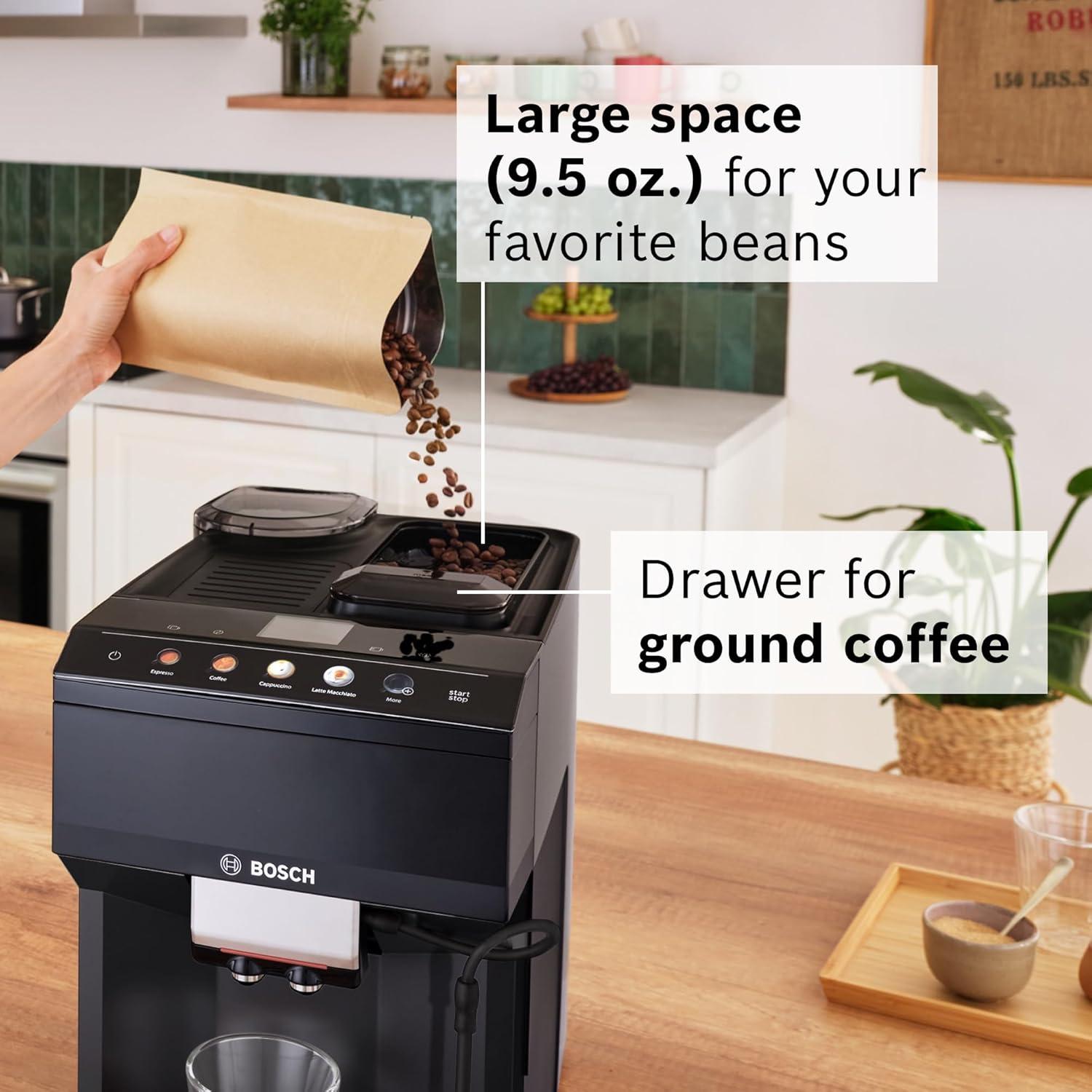 Máquina de Espresso Automática Bosch 500 Series VeroCafe - 9 Bebidas, Negro