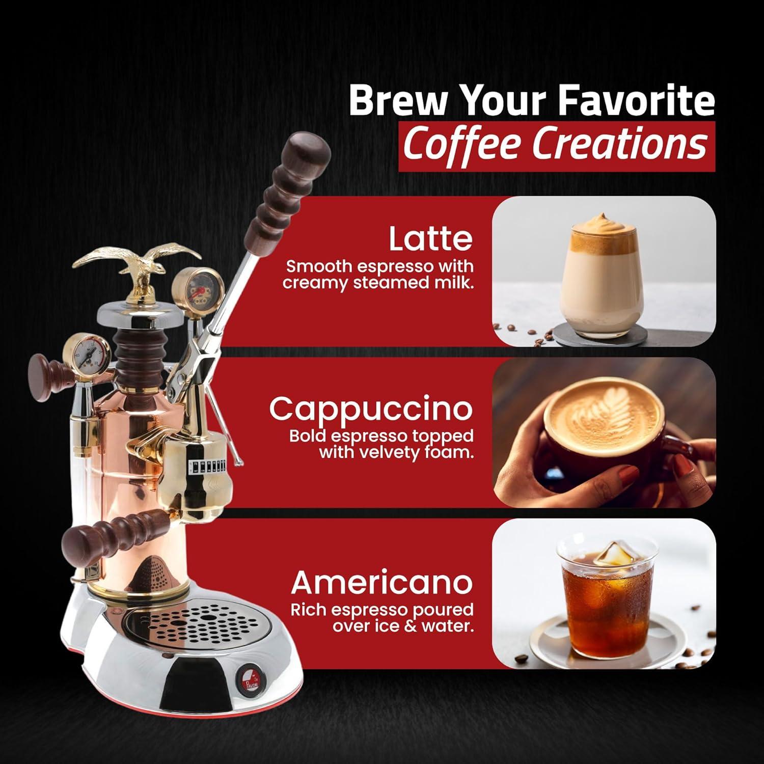 Máquina de Espresso La Pavoni Esperto Edotto 1.53L Cromo/Cobre