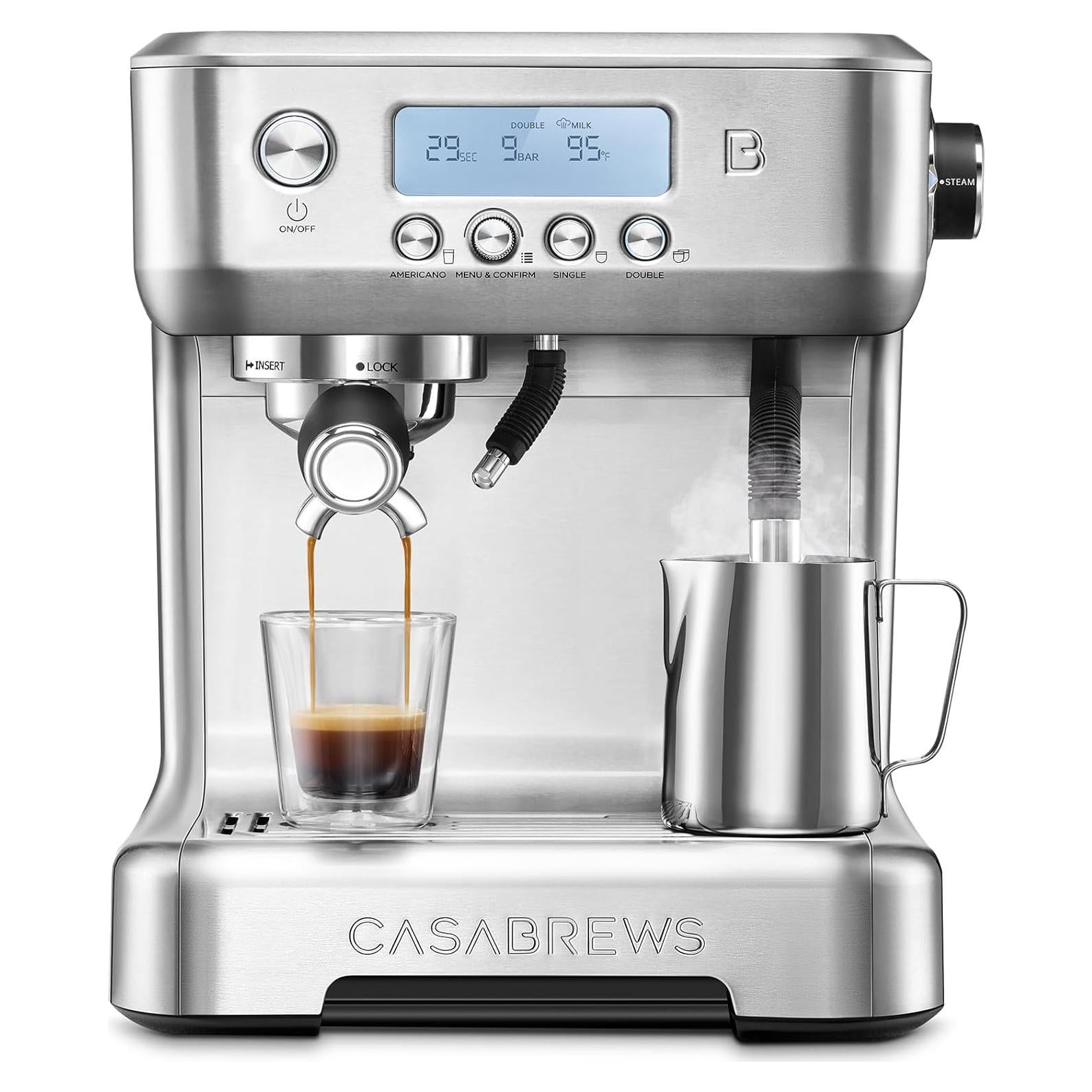 Máquina de Espresso CASABREWS Neutron Pro 20 Bar con Espumador Automático