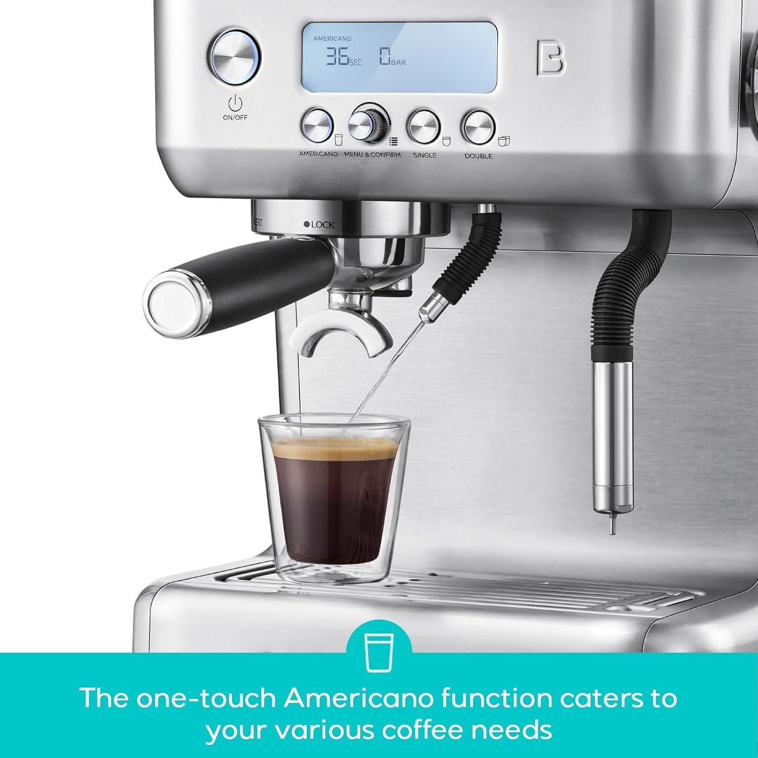 Máquina de Espresso CASABREWS Neutron Pro 20 Bar con Espumador Automático