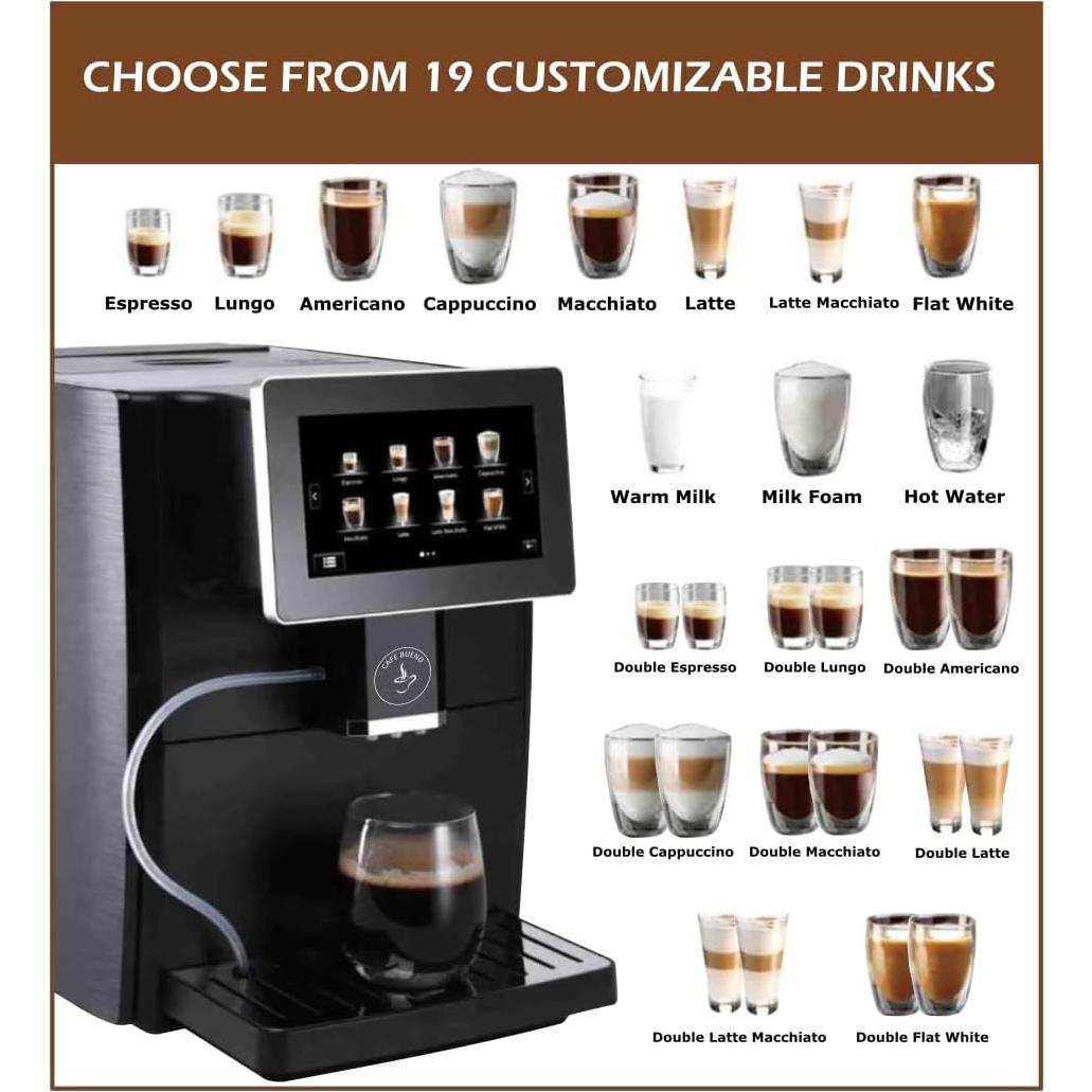 Máquina de Espresso Automática Cafe Bueno CB-3000 con Molinillo