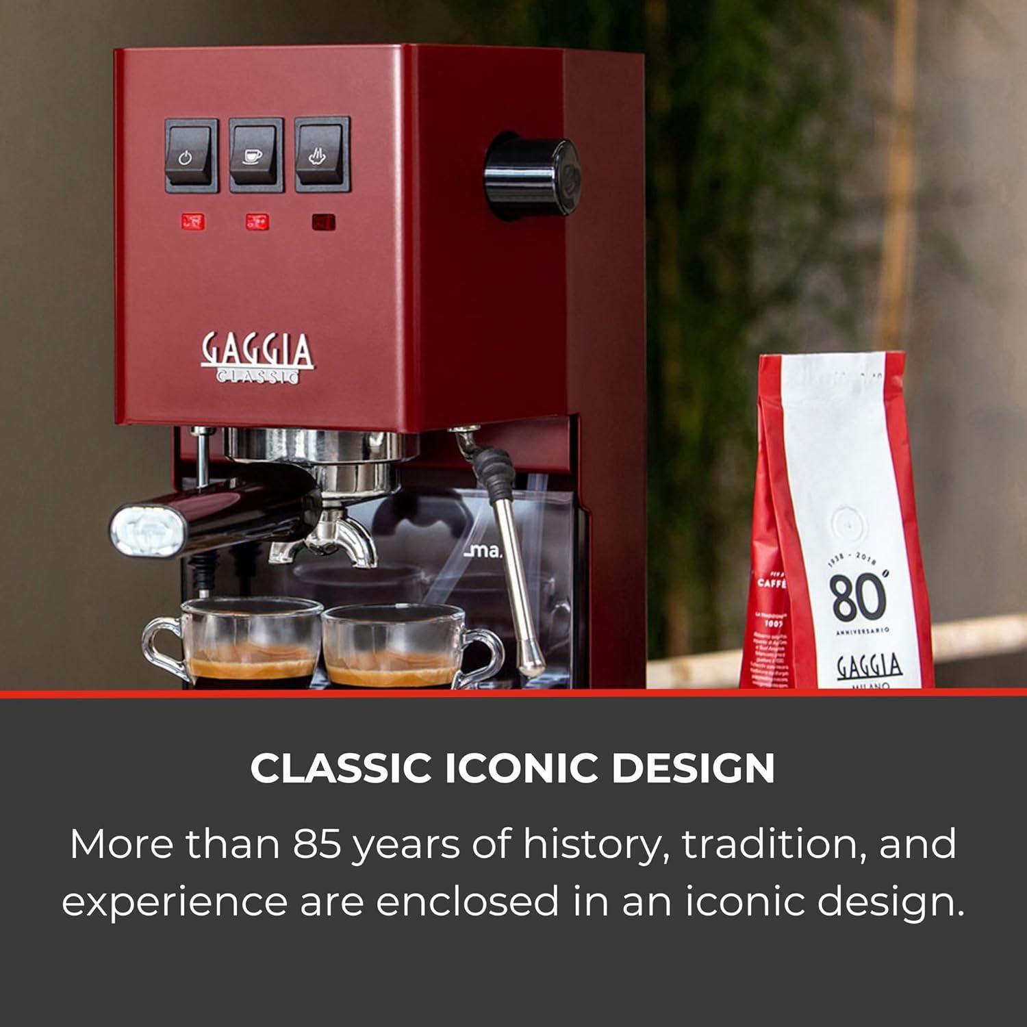 Gaggia Classic Pro Máquina de Espresso 1.3L Rojo Cereza