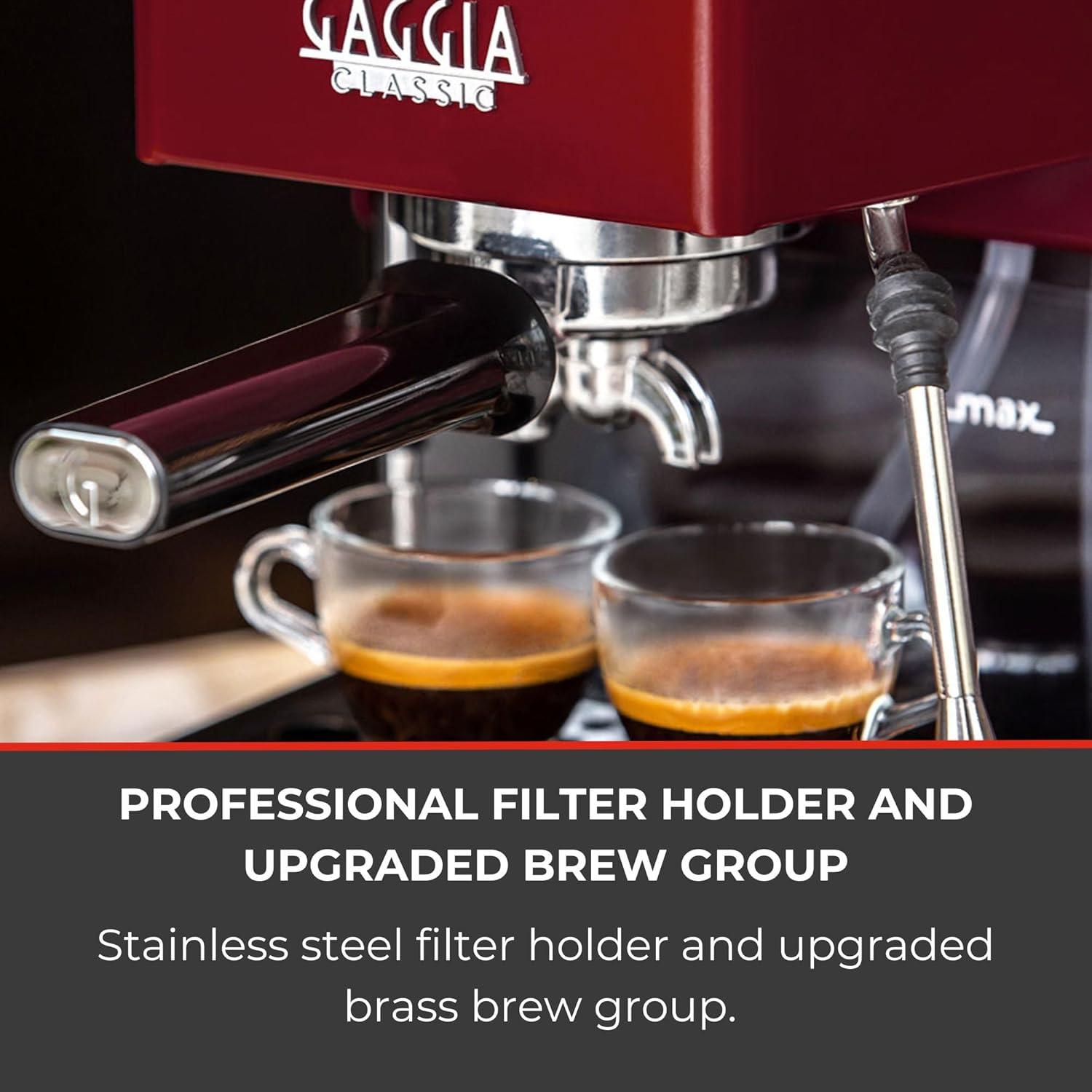 Gaggia Classic Pro Máquina de Espresso 1.3L Rojo Cereza