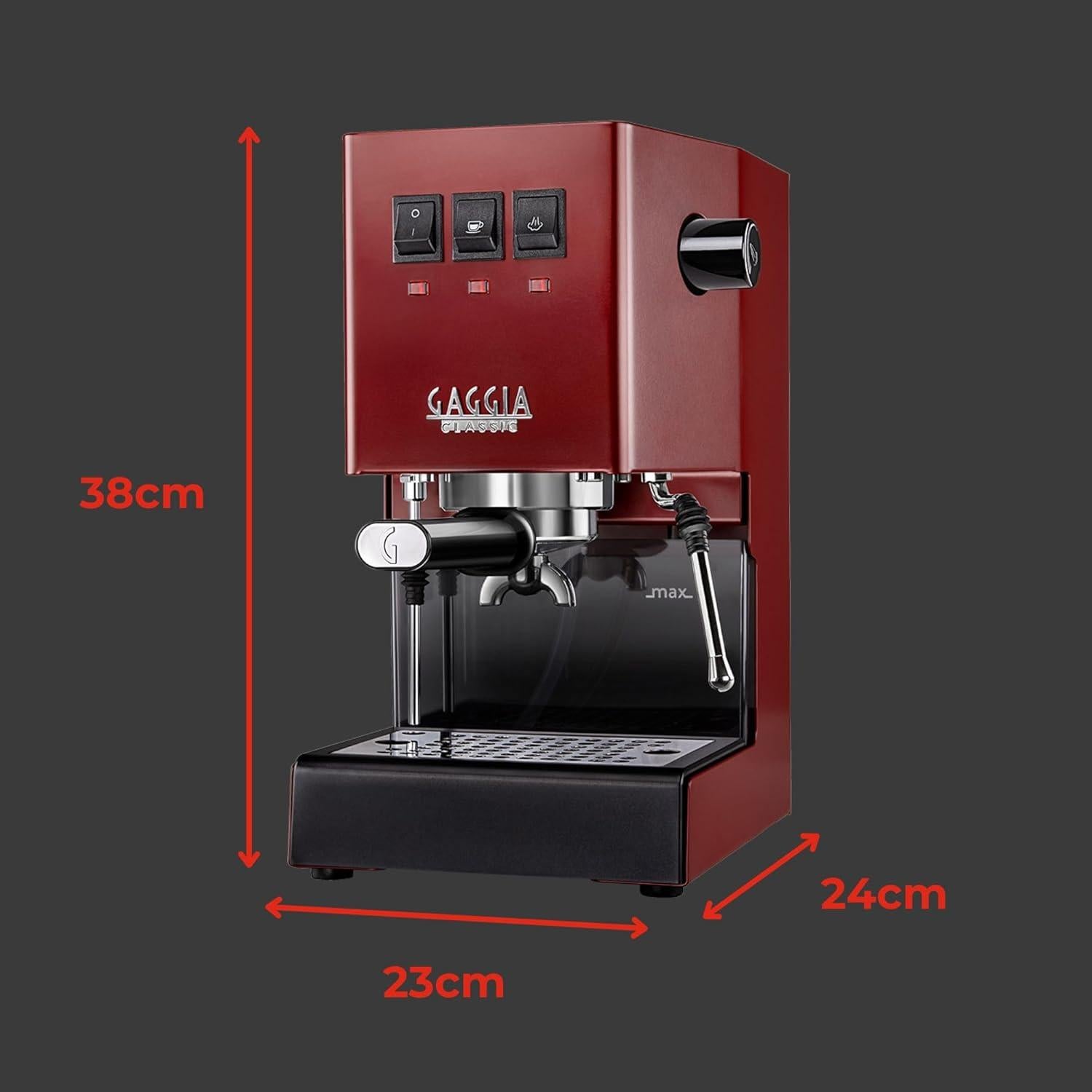 Gaggia Classic Pro Máquina de Espresso 1.3L Rojo Cereza
