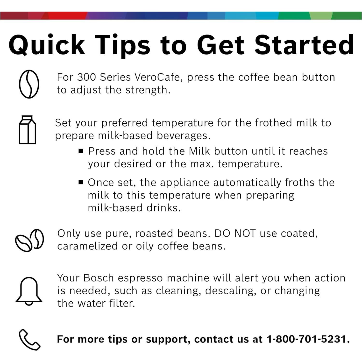 Bosch 300 Series Fully Automatic Espresso and Coffee Machine – In-Cup Frother, OneTouch Milk Drinks, 5 Drink Options, Ceramic Grinder, Easy Clean & Descale, in Black TIU20109