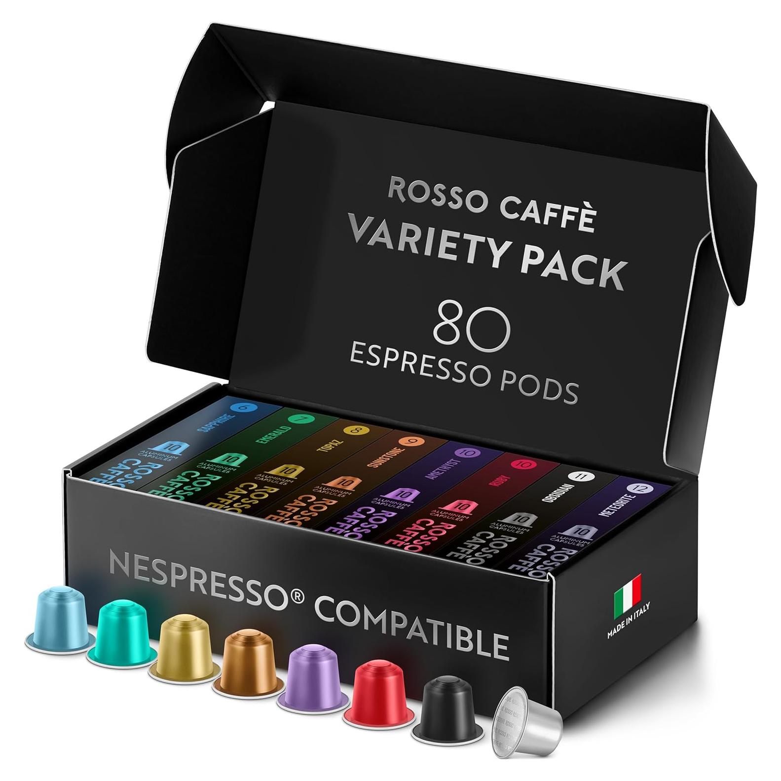 Cápsulas de Café Espresso Rosso Café - Variedad Reserva 80 Unidades