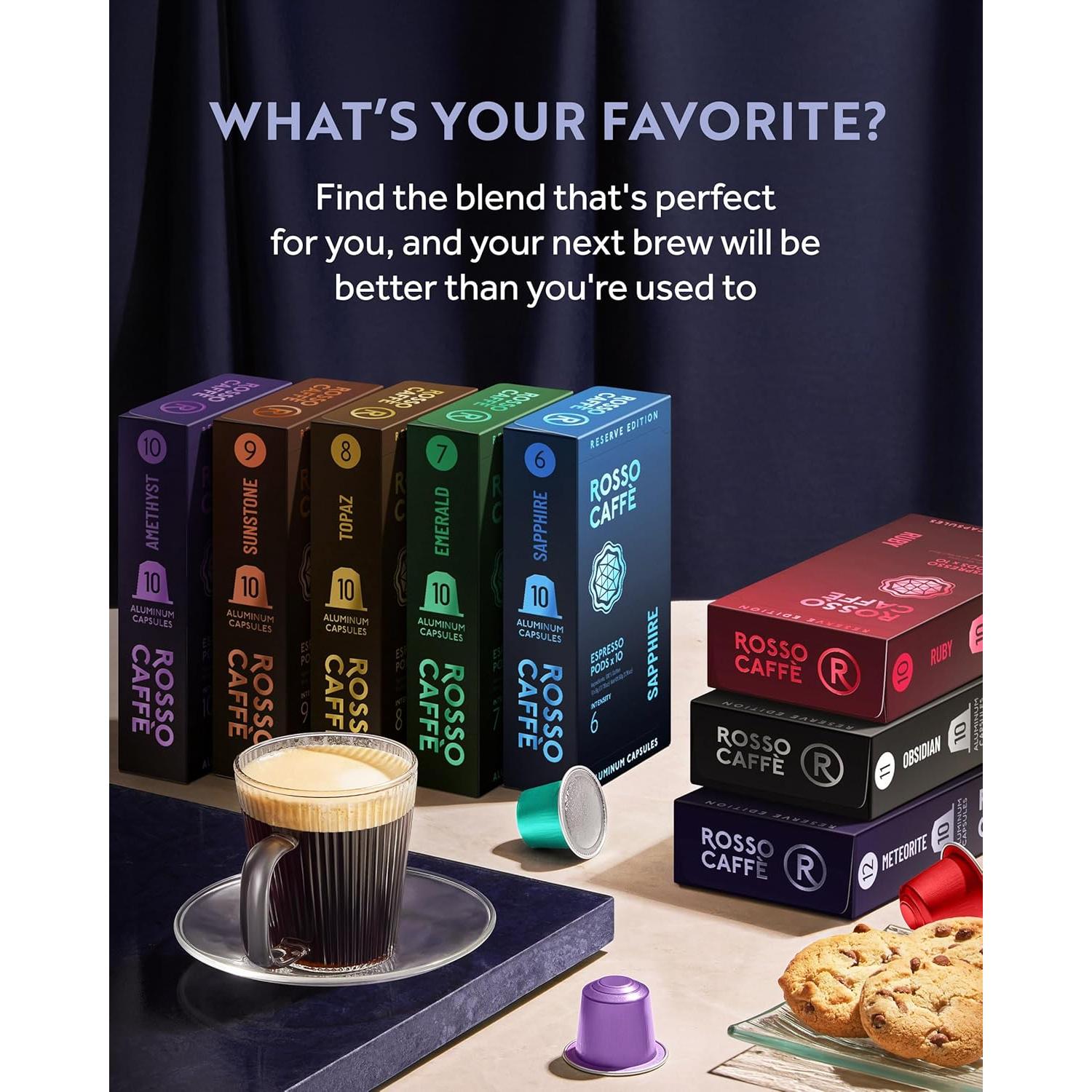 Cápsulas de Café Espresso Rosso Café - Variedad Reserva 80 Unidades