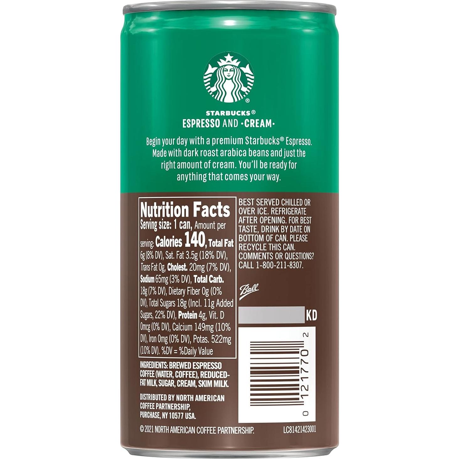 Café Espresso y Crema Starbucks 6.5 oz Pack de 12