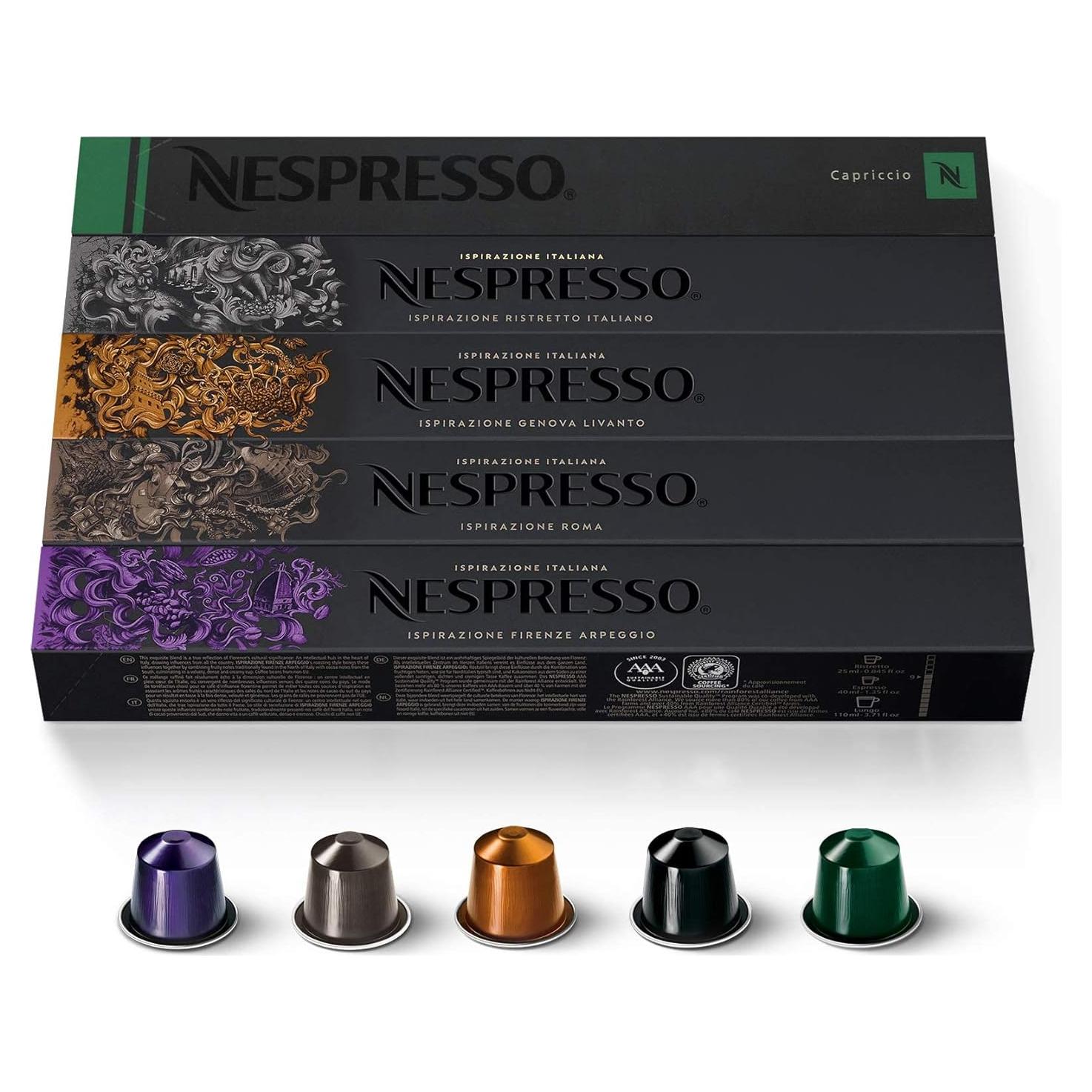 Paquete de Variedad Nespresso OriginalLine 50 Cápsulas