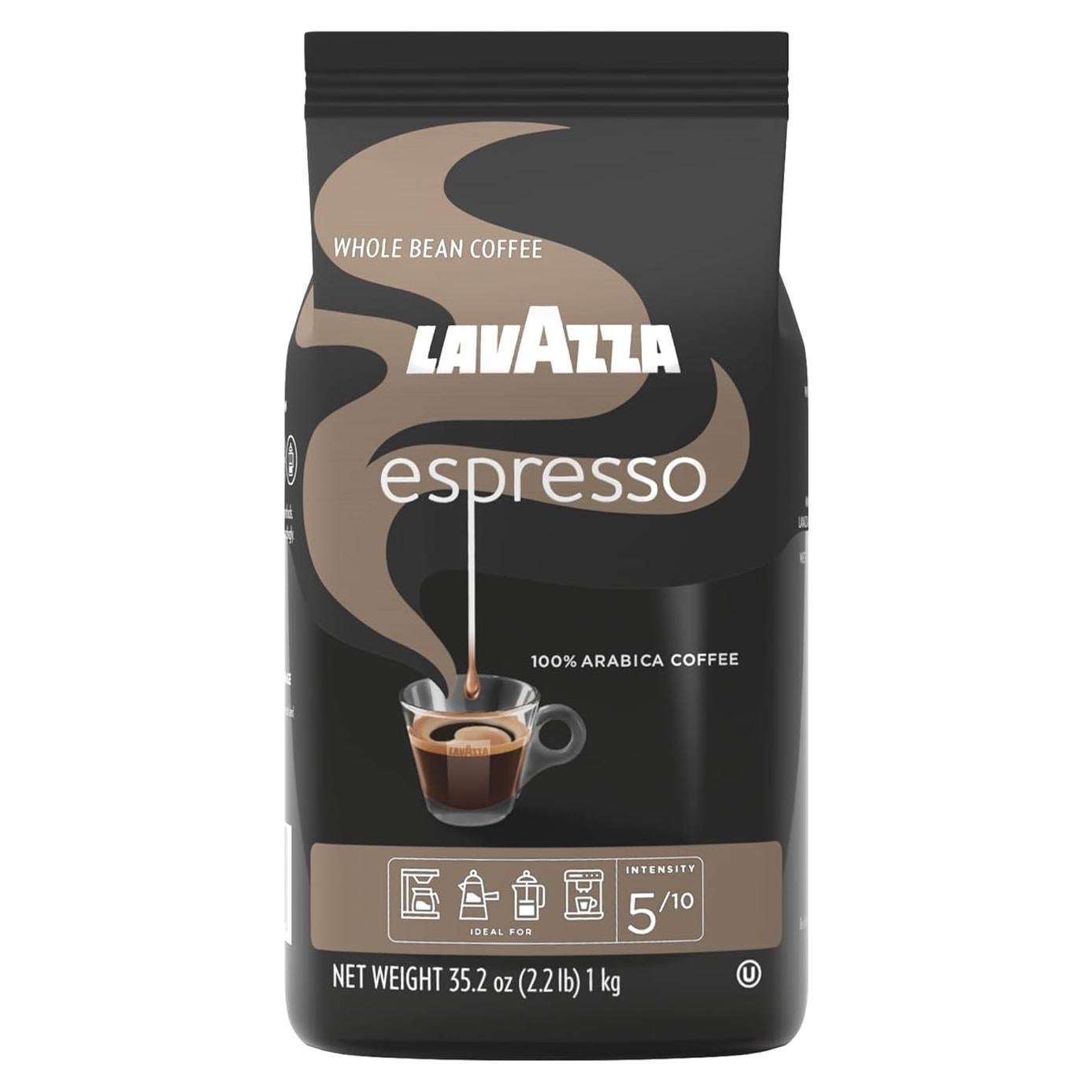 Café en Grano Lavazza Espresso 100% Arábica 1 kg Tostado Medio