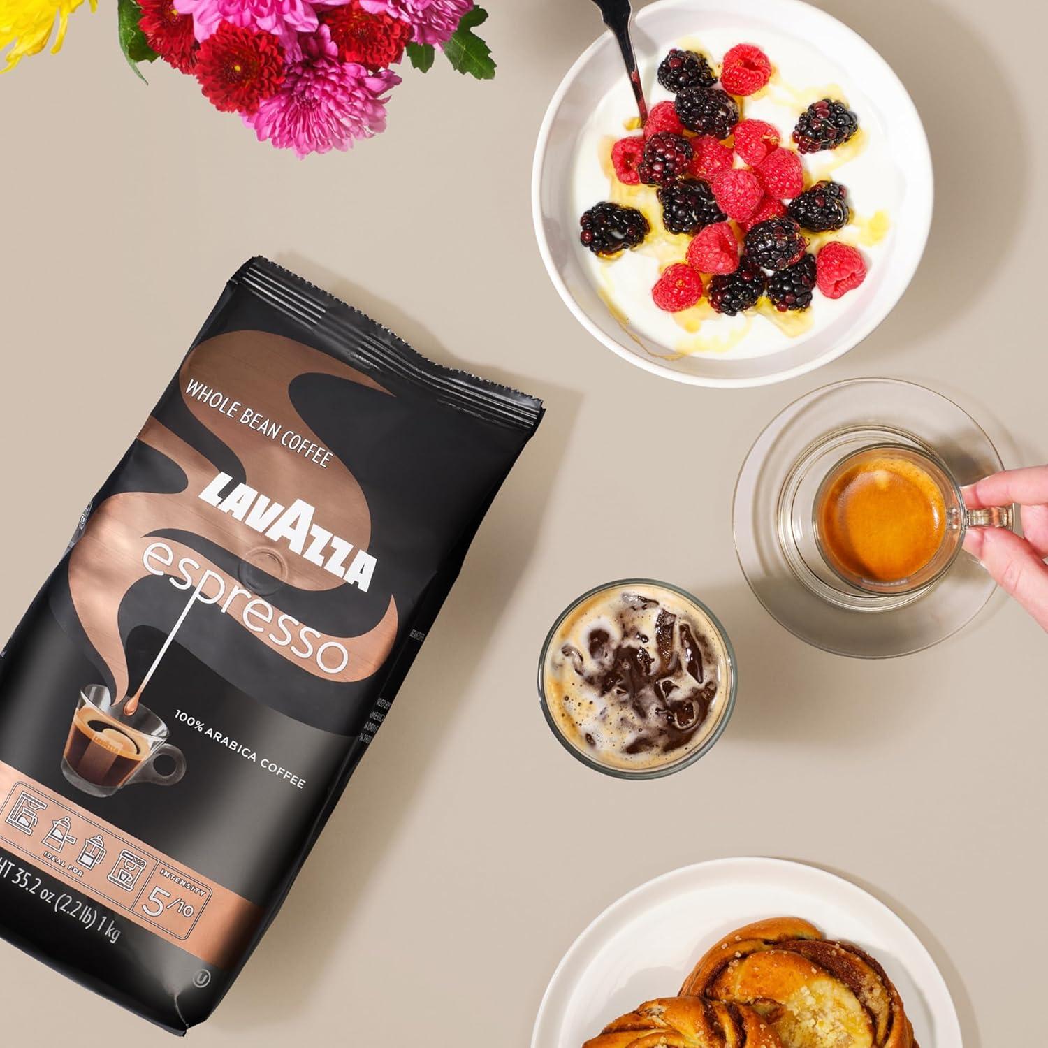 Café en Grano Lavazza Espresso 100% Arábica 1 kg Tostado Medio