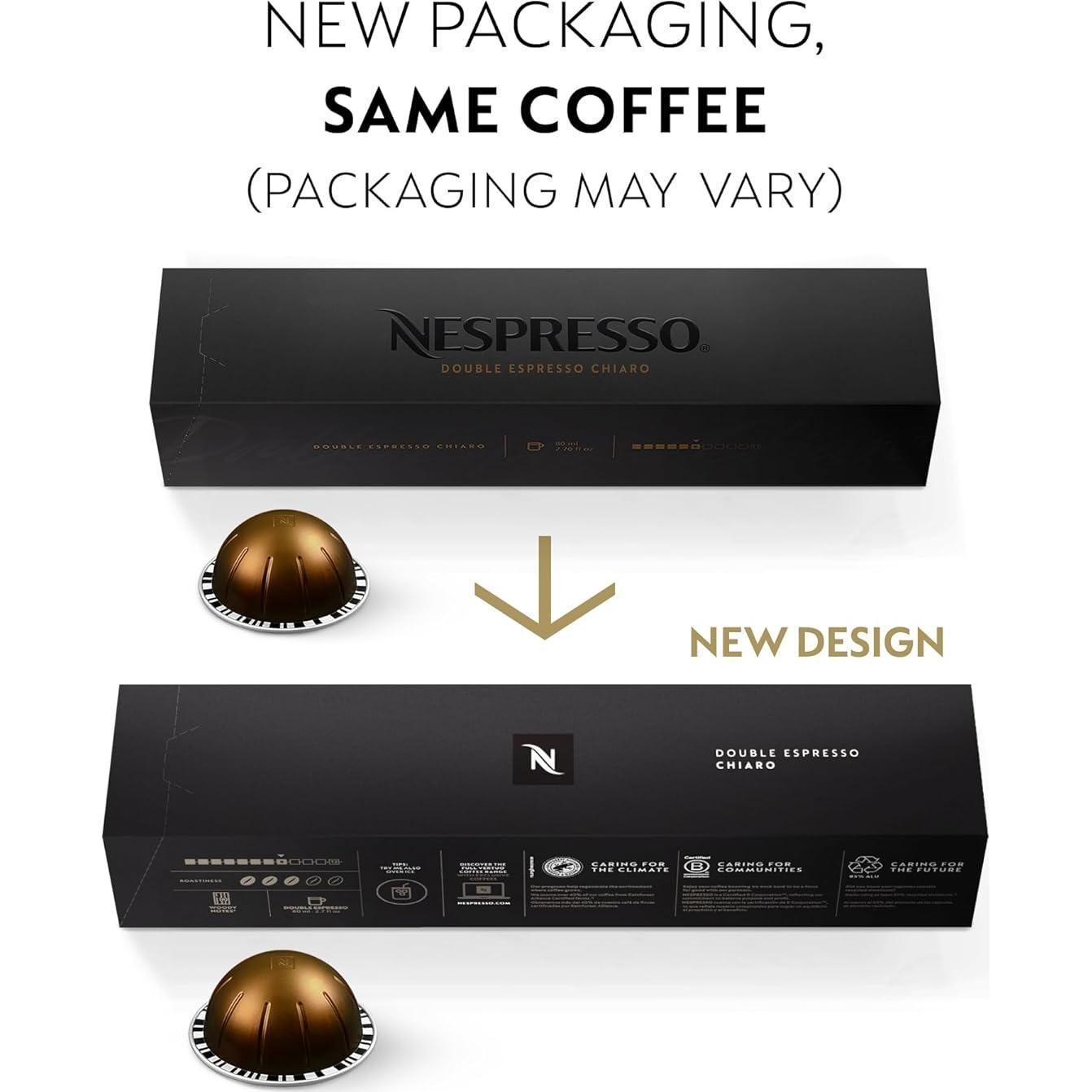 Cápsulas Nespresso Vertuo Doble Espresso Chiaro 30 Unidades